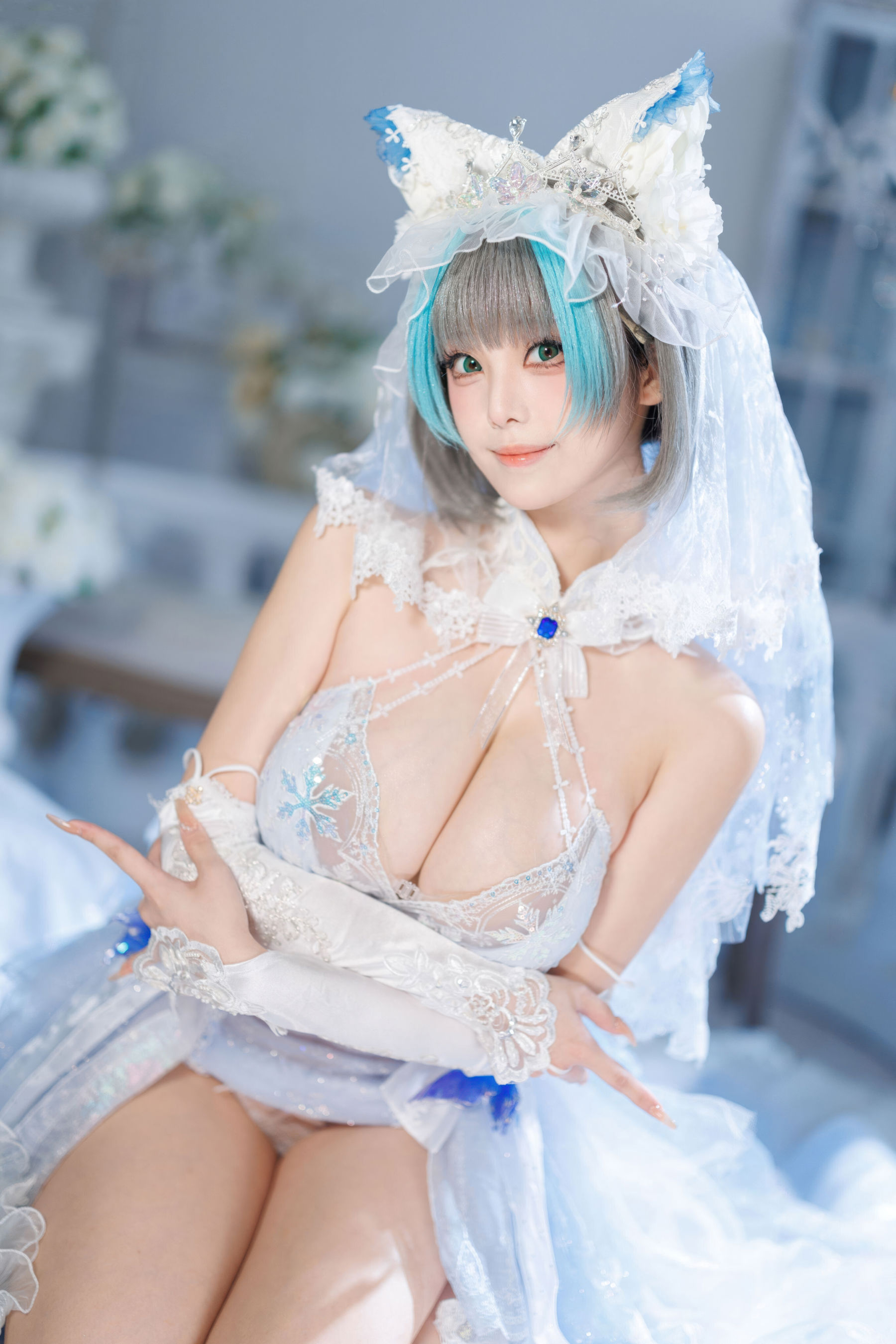 萌系小姐姐 蜜汁猫裘 - 碧蓝航线 柴郡 花嫁/(104P)