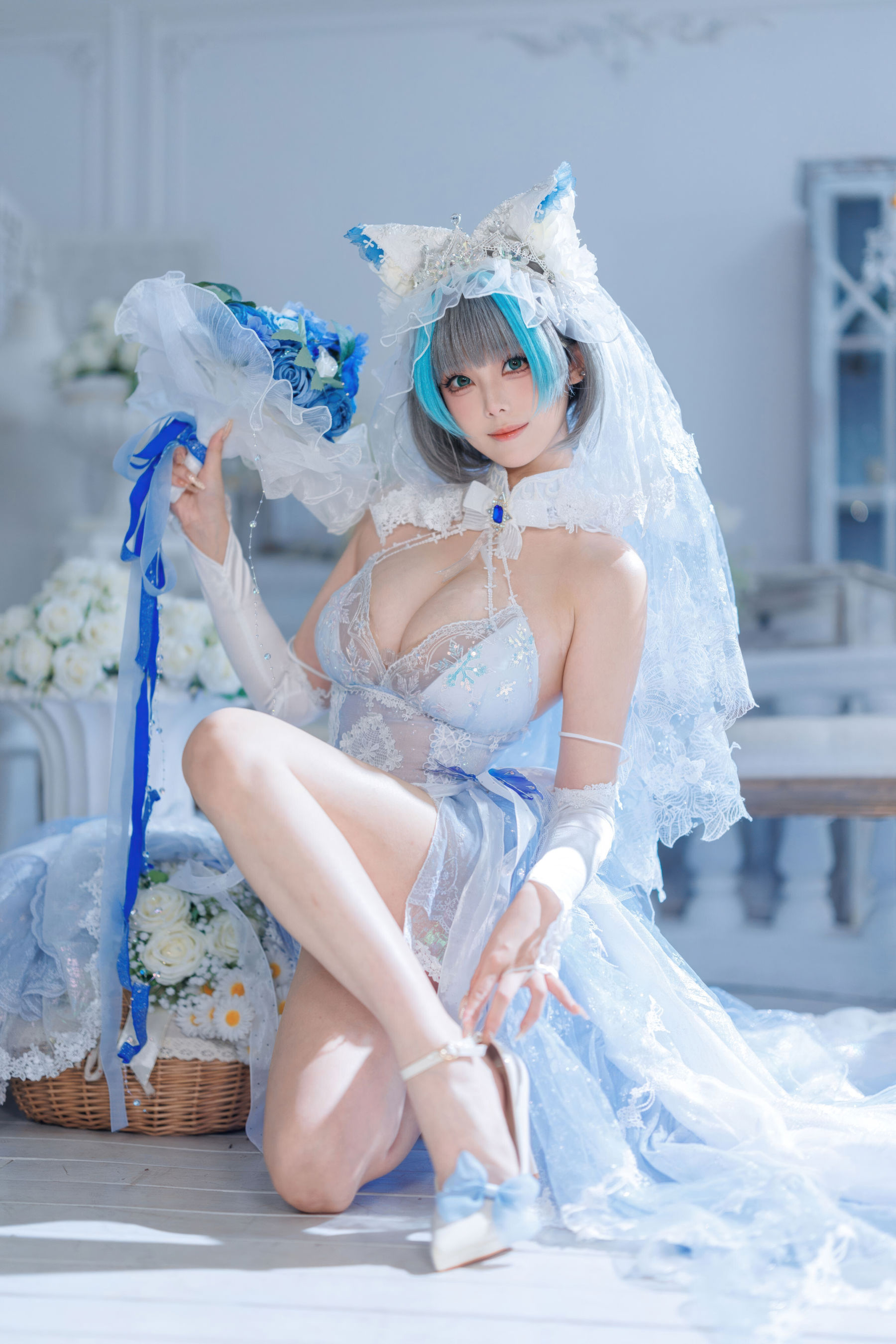 萌系小姐姐 蜜汁猫裘 - 碧蓝航线 柴郡 花嫁/(104P)