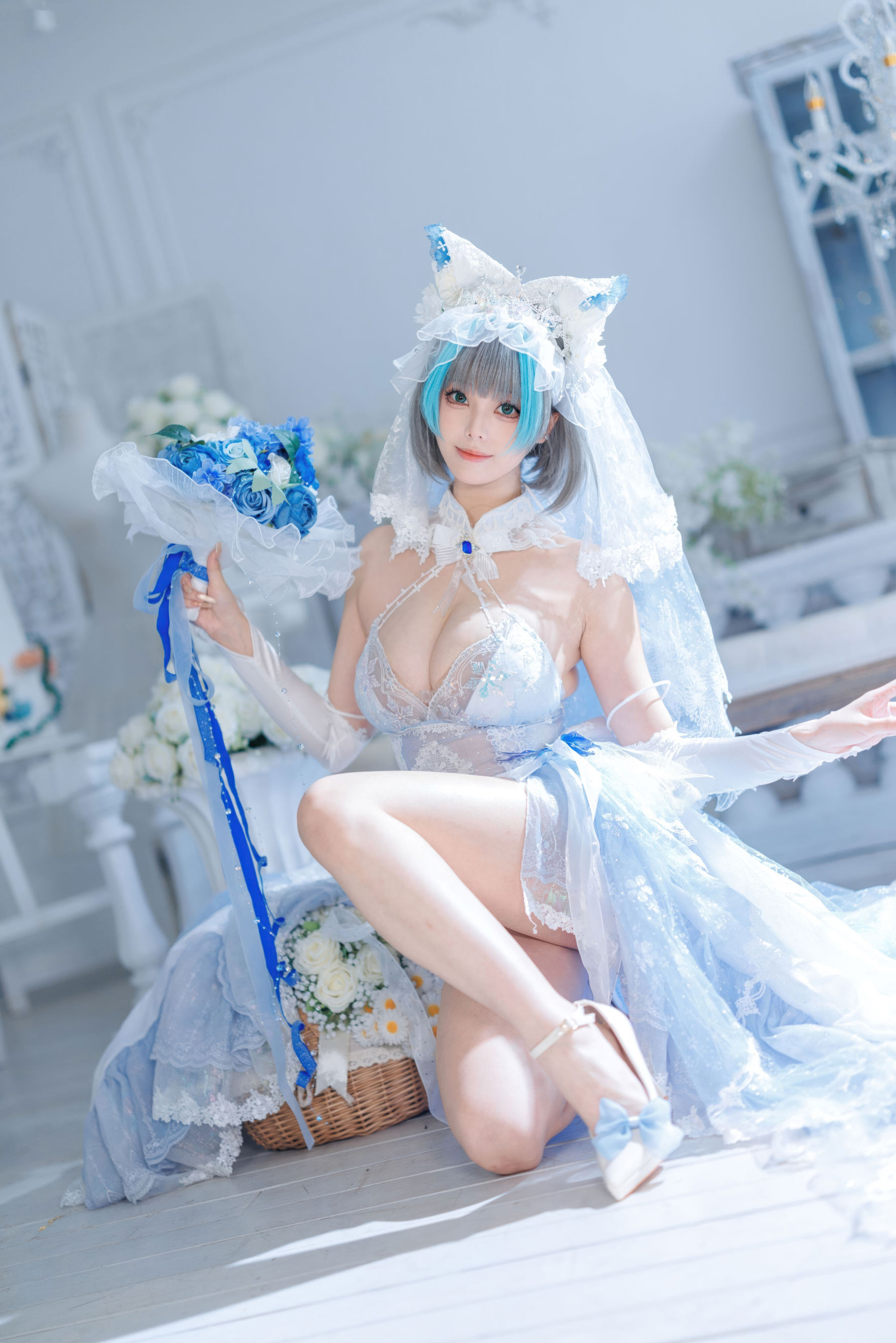 萌系小姐姐 蜜汁猫裘 - 碧蓝航线 柴郡 花嫁/(104P)