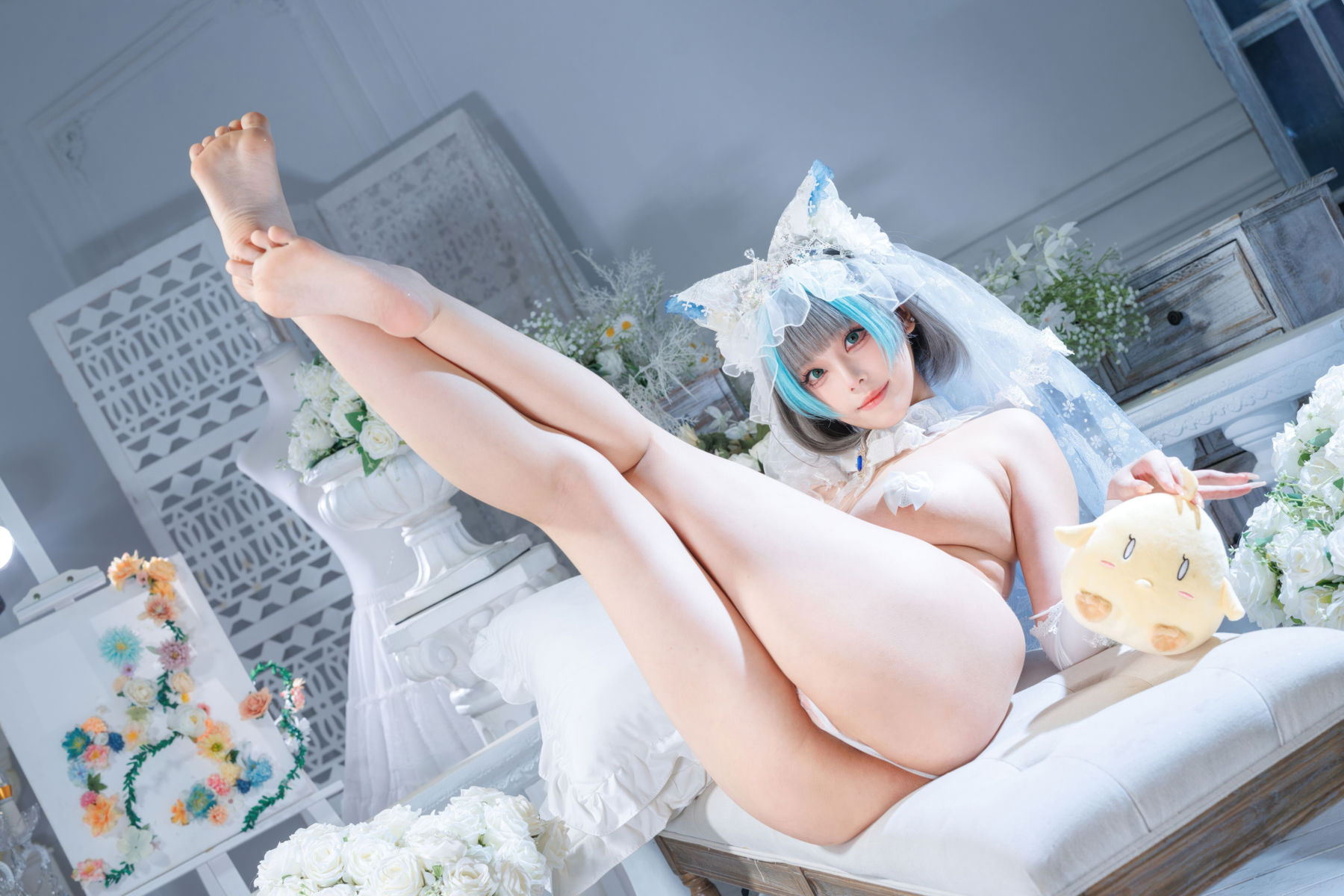 萌系小姐姐 蜜汁猫裘 - 碧蓝航线 柴郡 花嫁/(104P)
