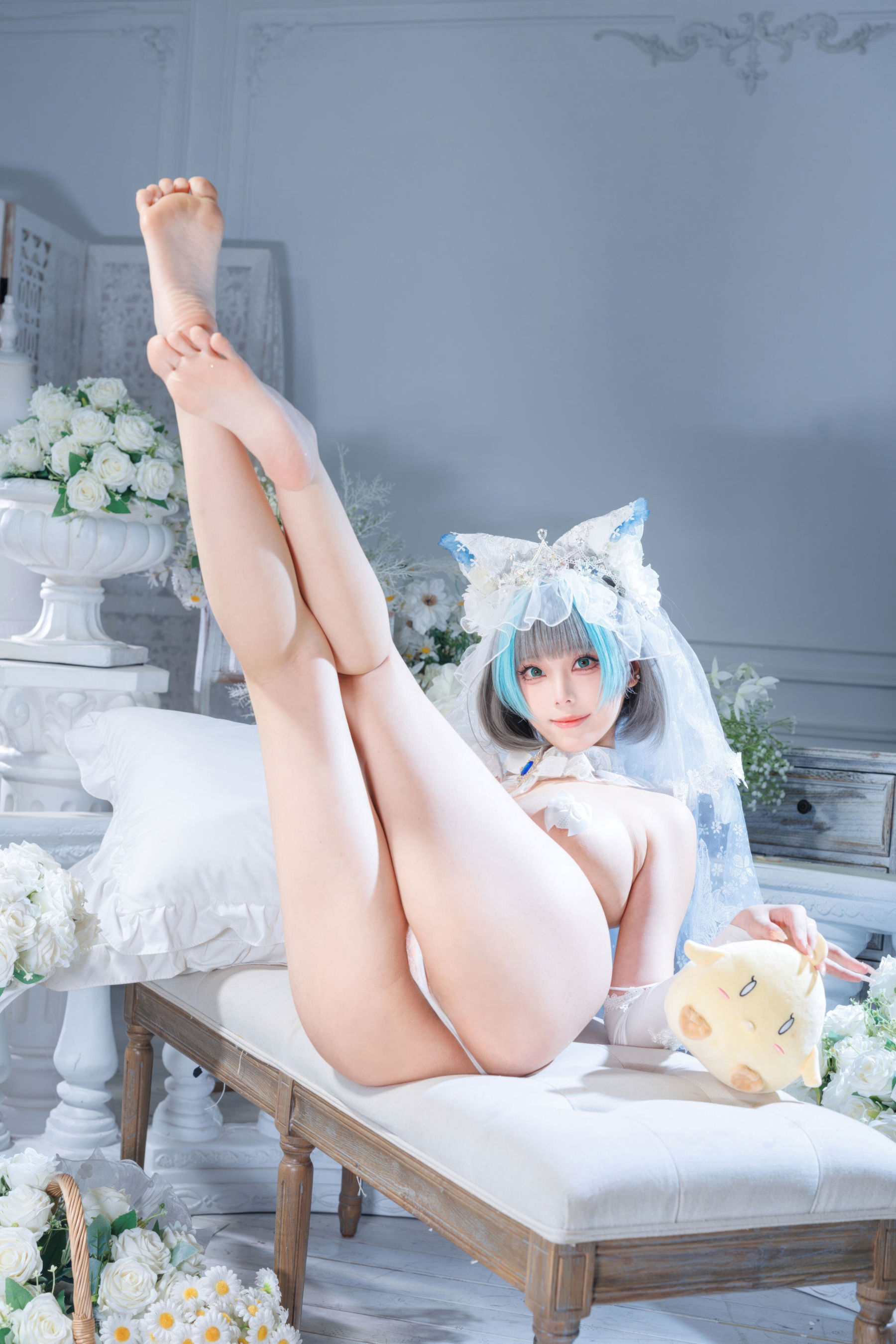 萌系小姐姐 蜜汁猫裘 - 碧蓝航线 柴郡 花嫁/(104P)