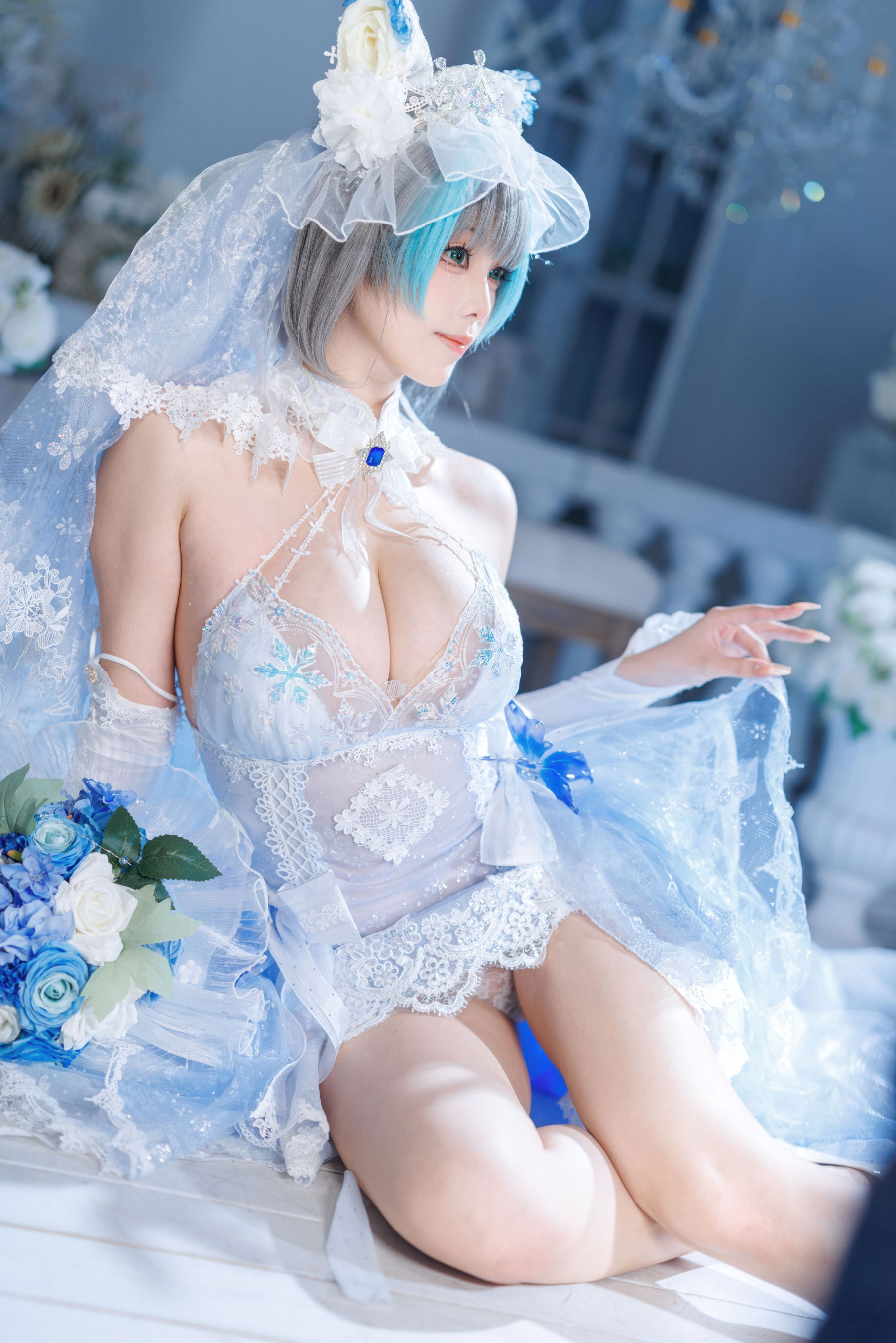 萌系小姐姐 蜜汁猫裘 - 碧蓝航线 柴郡 花嫁/(104P)