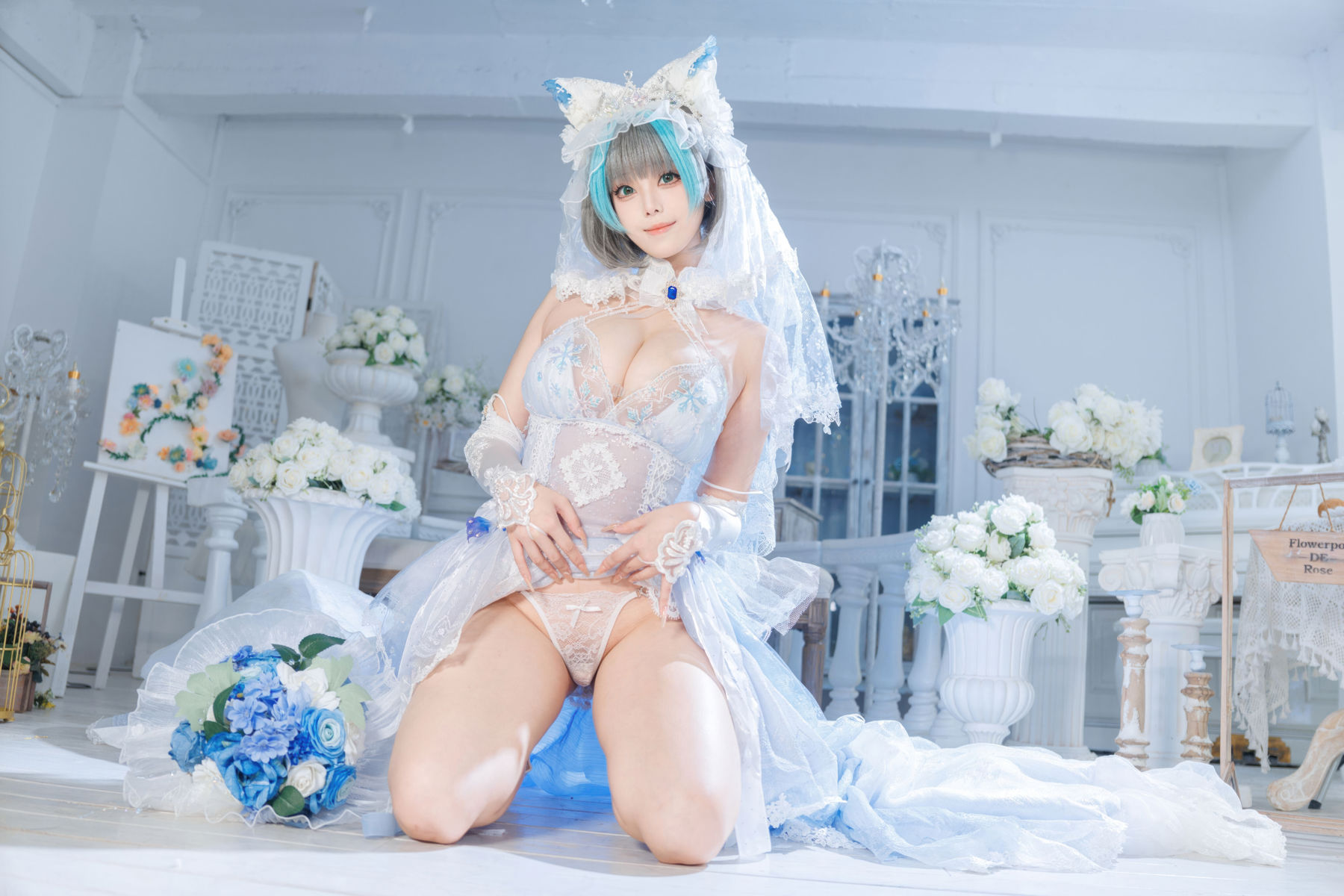 萌系小姐姐 蜜汁猫裘 - 碧蓝航线 柴郡 花嫁/(104P)