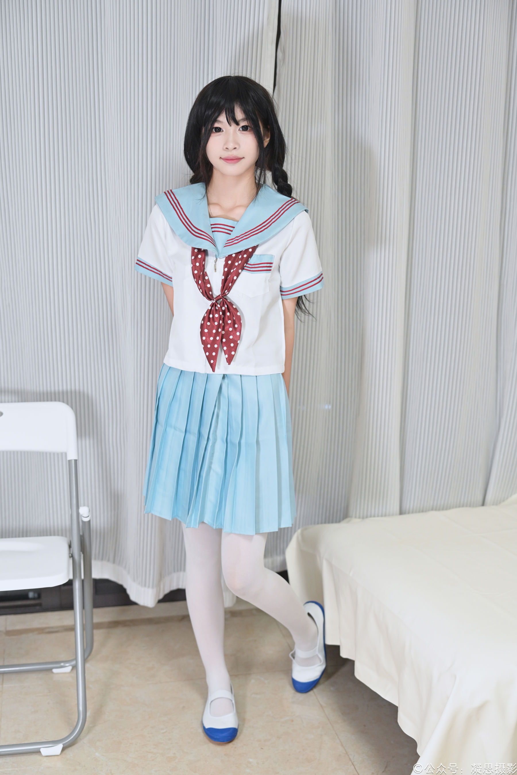 凝思摄影 No.053 沅沅 - jk制服、白丝、室内鞋/(140P)