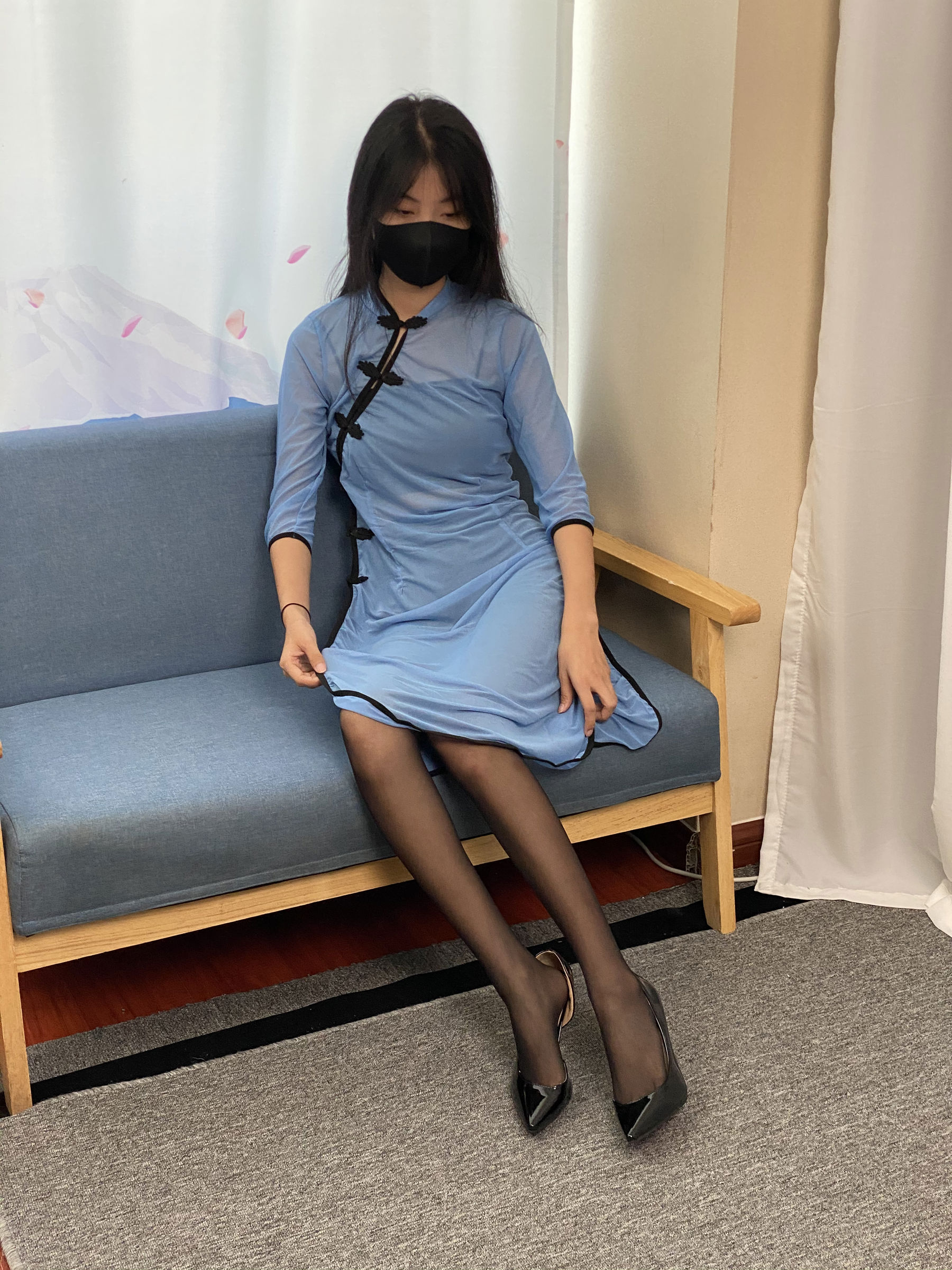 三禾摄影 No.064 薄丝旗袍 黑丝 高跟/(245P)
