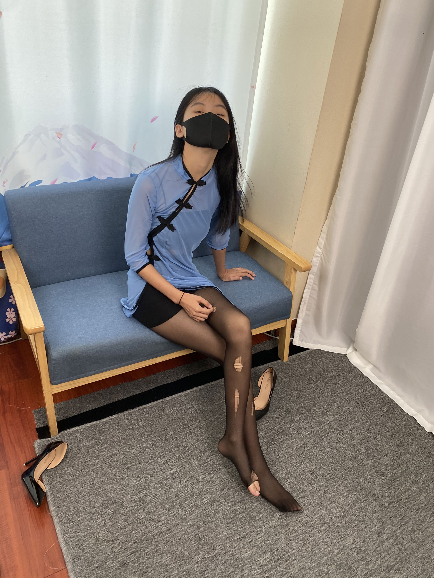 三禾摄影 No.064 薄丝旗袍 黑丝 高跟/(245P)