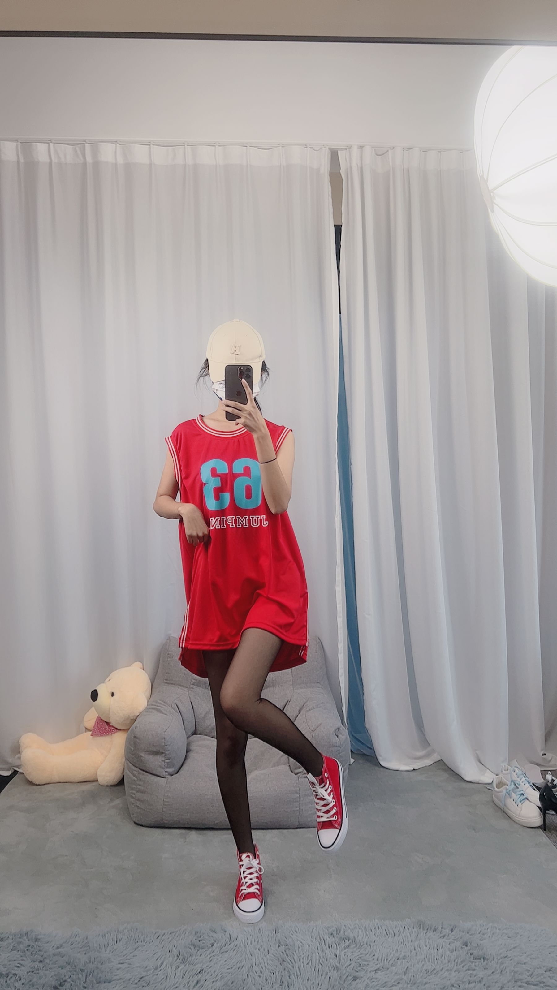 三禾摄影 No.059 篮球服 黑丝 帆布鞋 牛仔短裤/(121P)