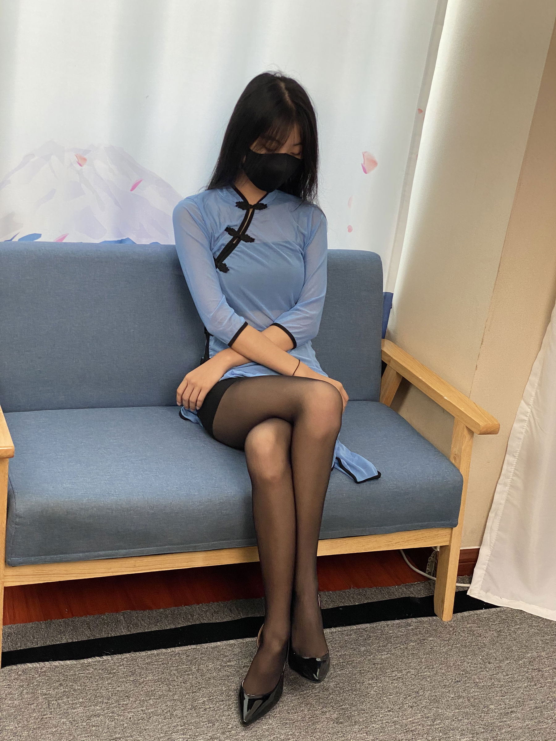 三禾摄影 No.064 薄丝旗袍 黑丝 高跟/(245P)