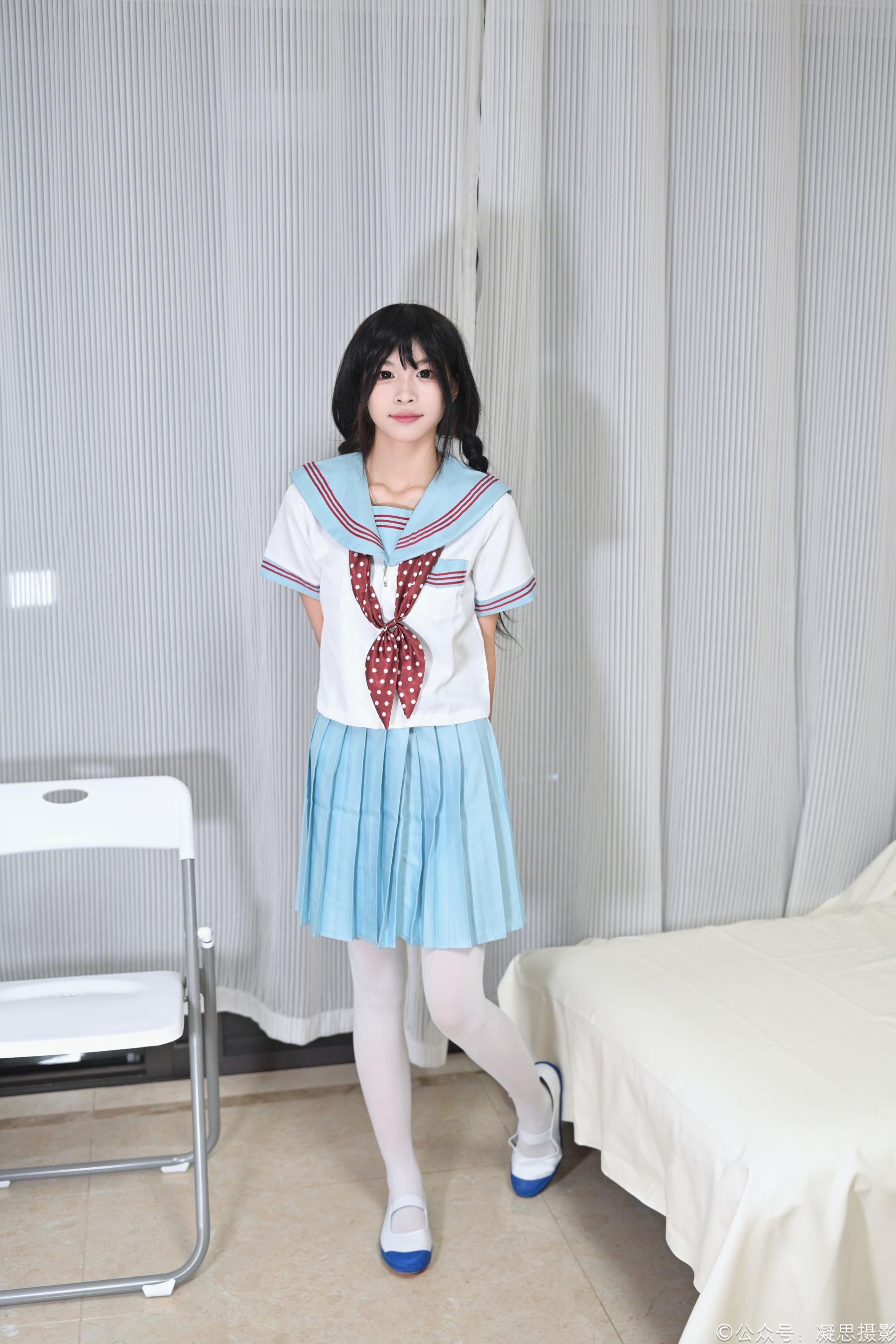 凝思摄影 No.053 沅沅 - jk制服、白丝、室内鞋/(140P)