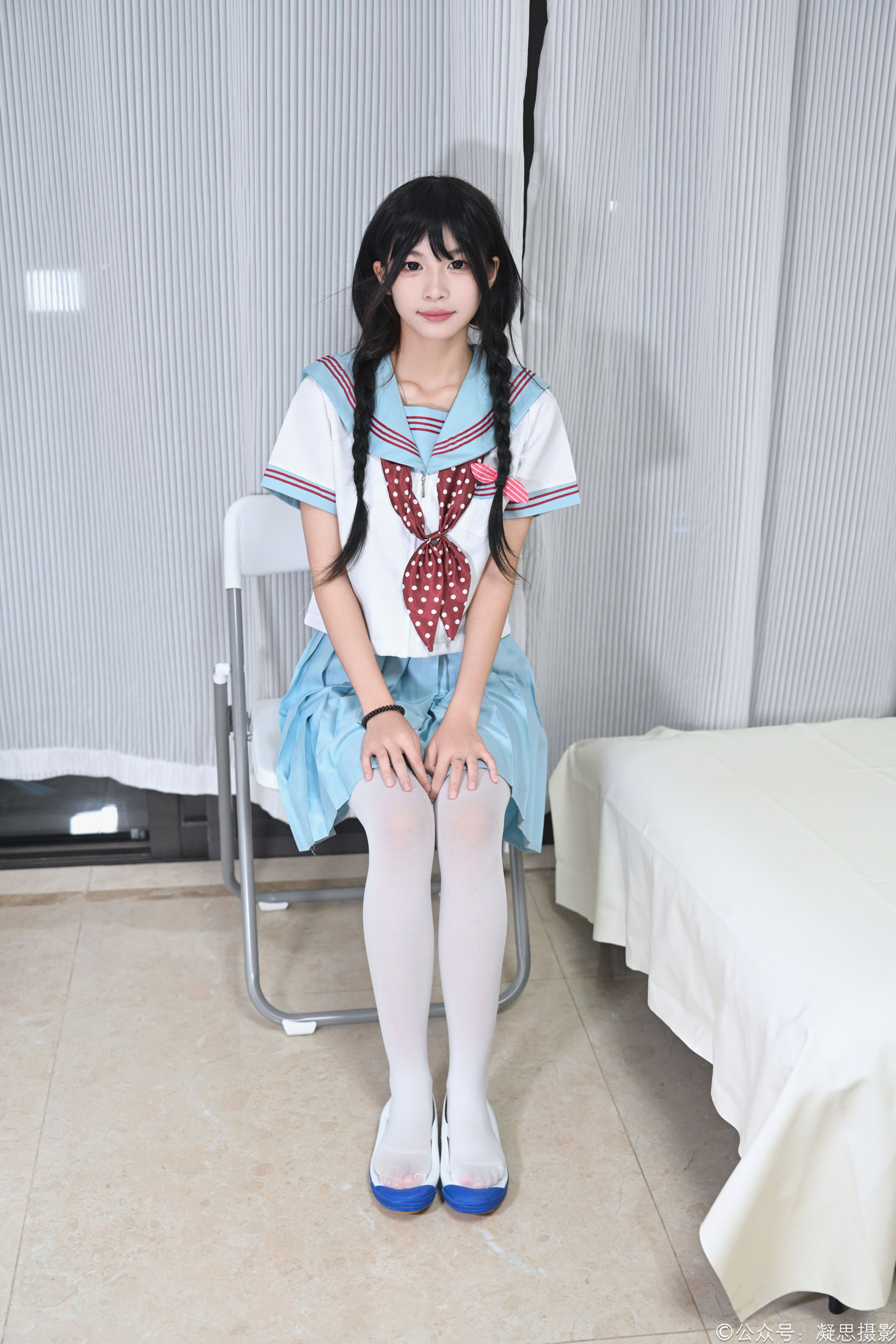 凝思摄影 No.053 沅沅 - jk制服、白丝、室内鞋/(140P)