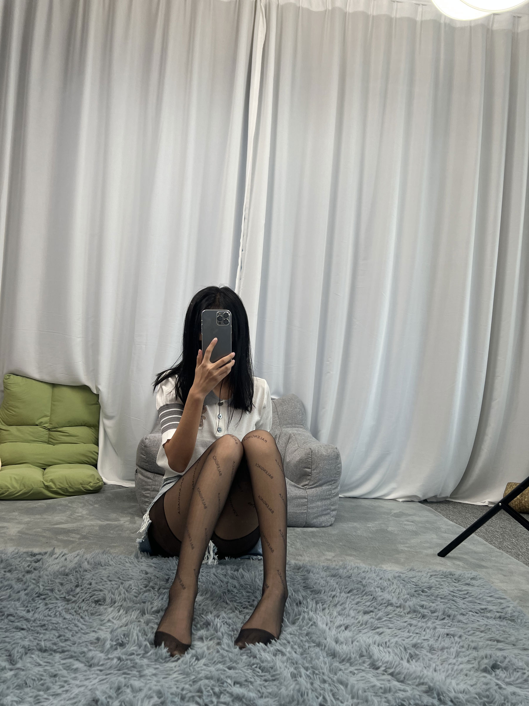 三禾摄影 No.061 字母黑丝 帆布鞋/(173P)