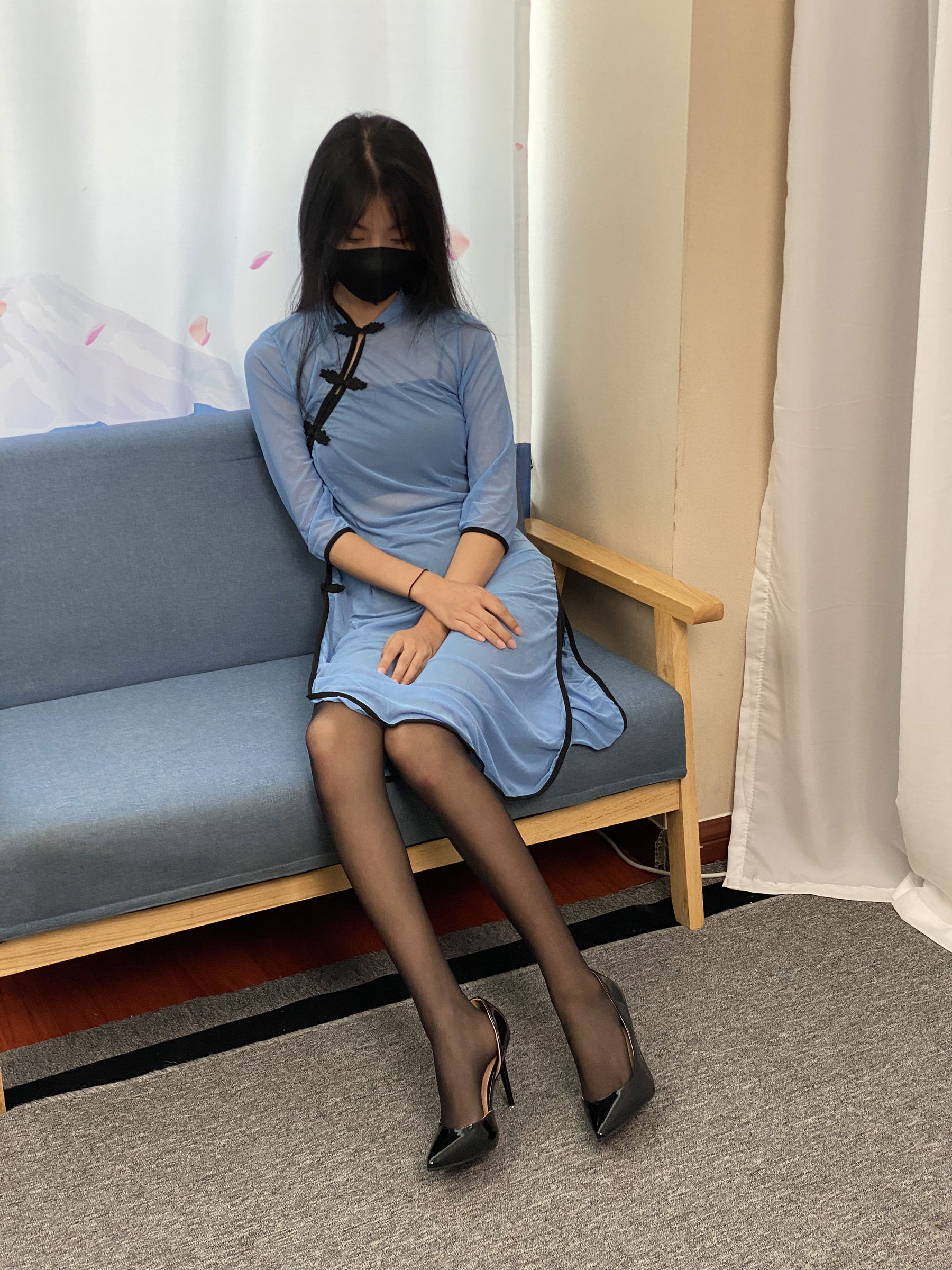 三禾摄影 No.064 薄丝旗袍 黑丝 高跟/(245P)