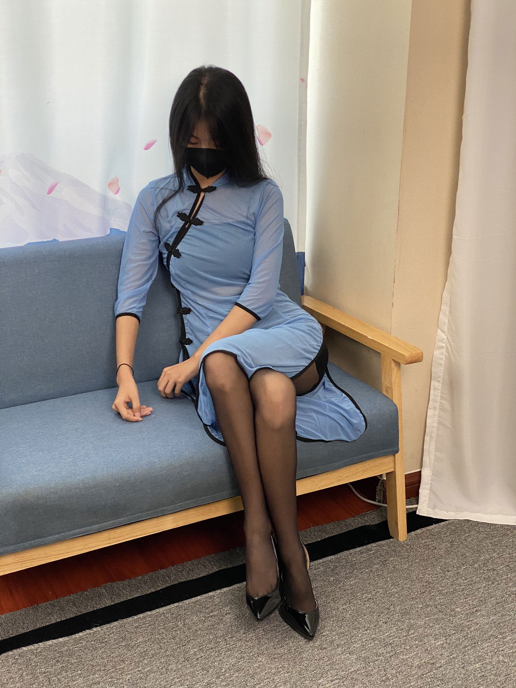 三禾摄影 No.064 薄丝旗袍 黑丝 高跟/(245P)