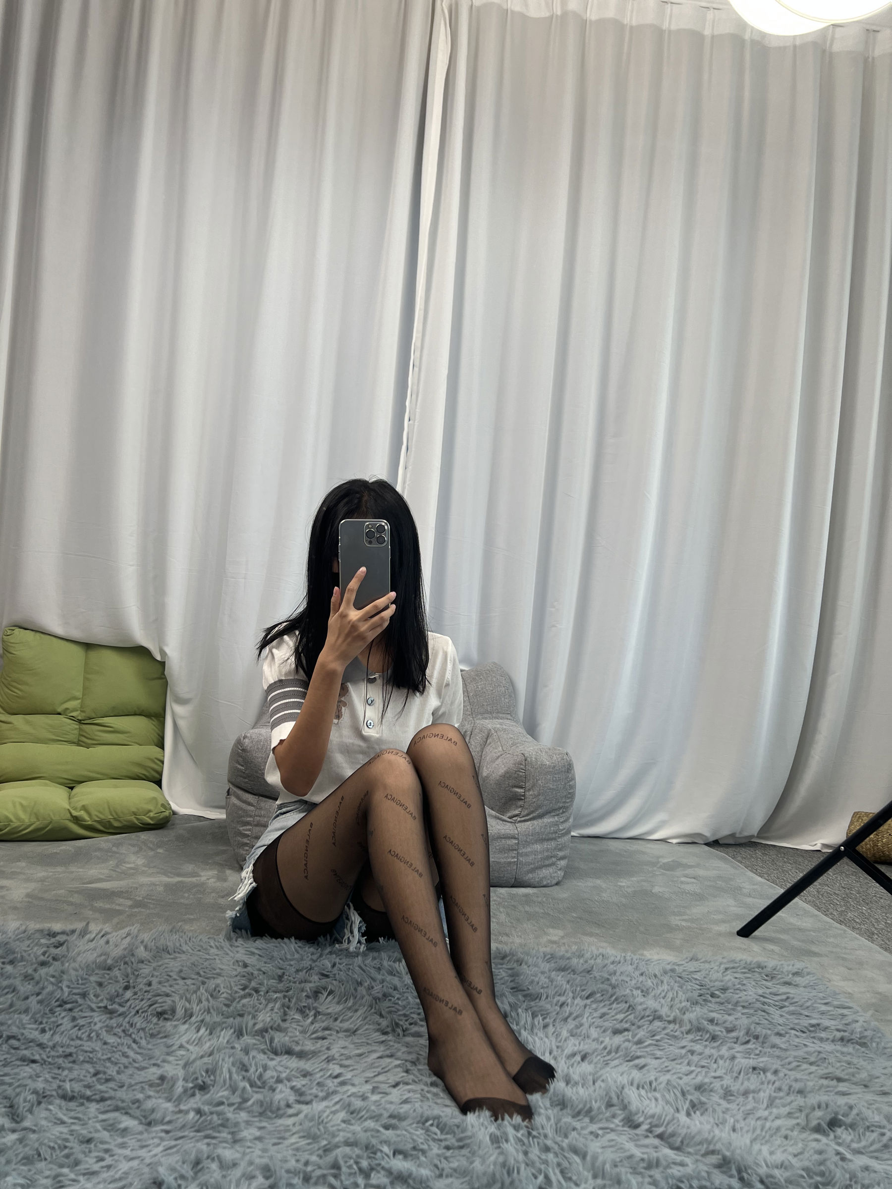 三禾摄影 No.061 字母黑丝 帆布鞋/(173P)