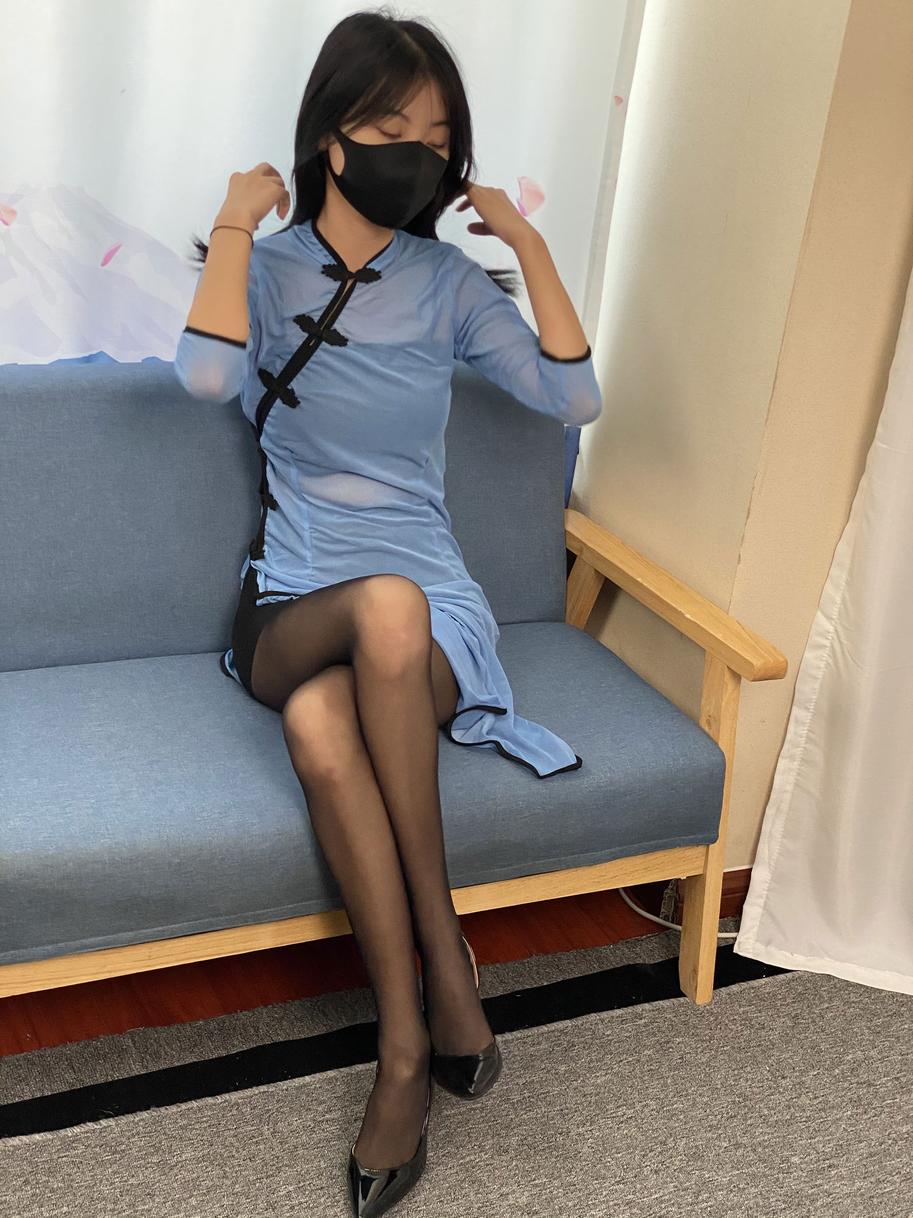 三禾摄影 No.064 薄丝旗袍 黑丝 高跟/(245P)