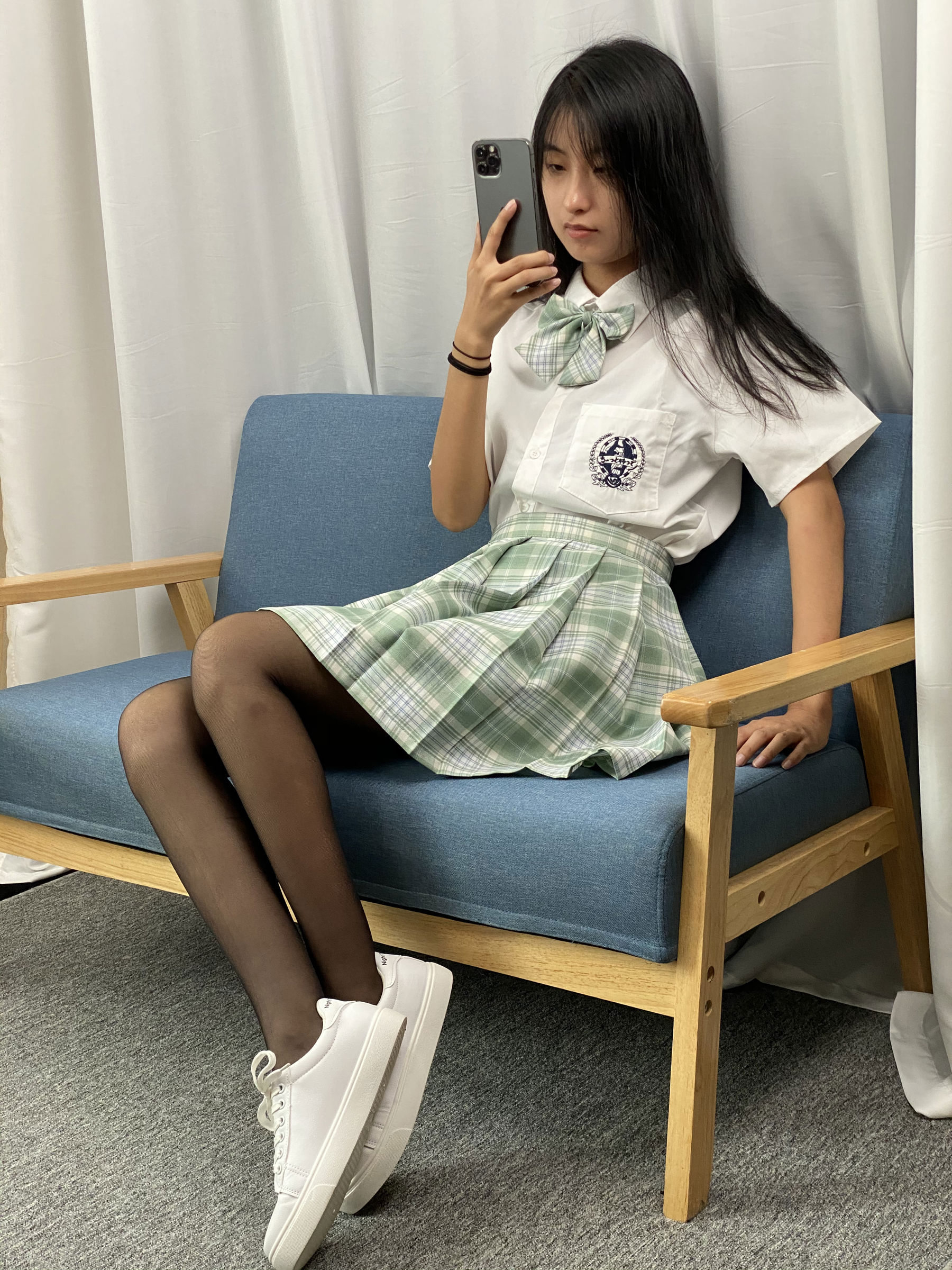 三禾摄影 No.063 JK套装 黑丝/(150P)