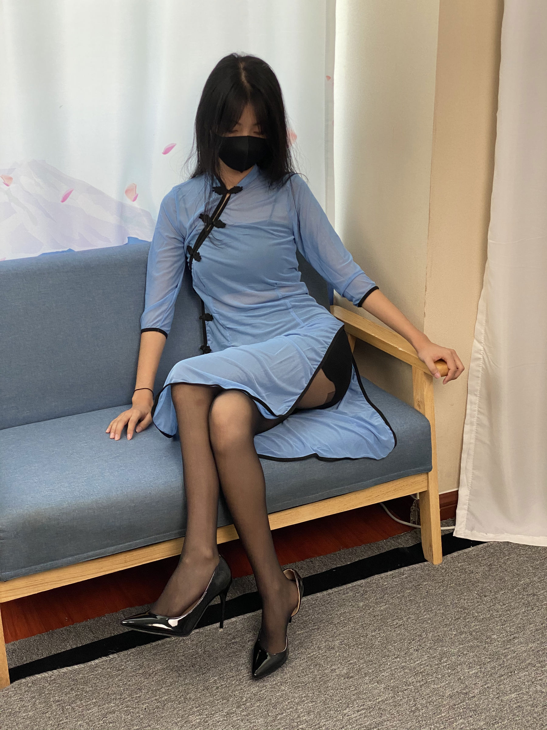 三禾摄影 No.064 薄丝旗袍 黑丝 高跟/(245P)
