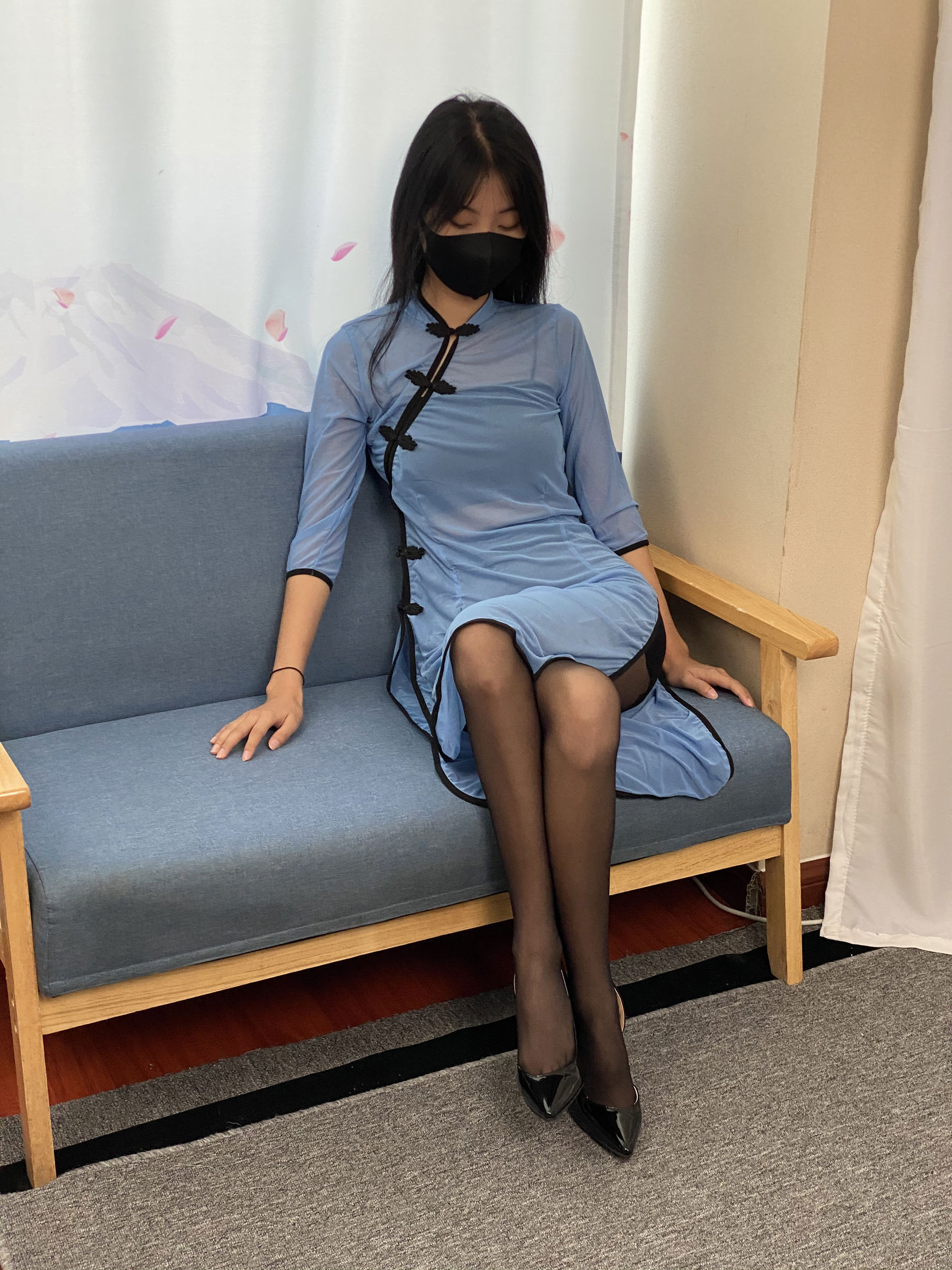 三禾摄影 No.064 薄丝旗袍 黑丝 高跟/(245P)