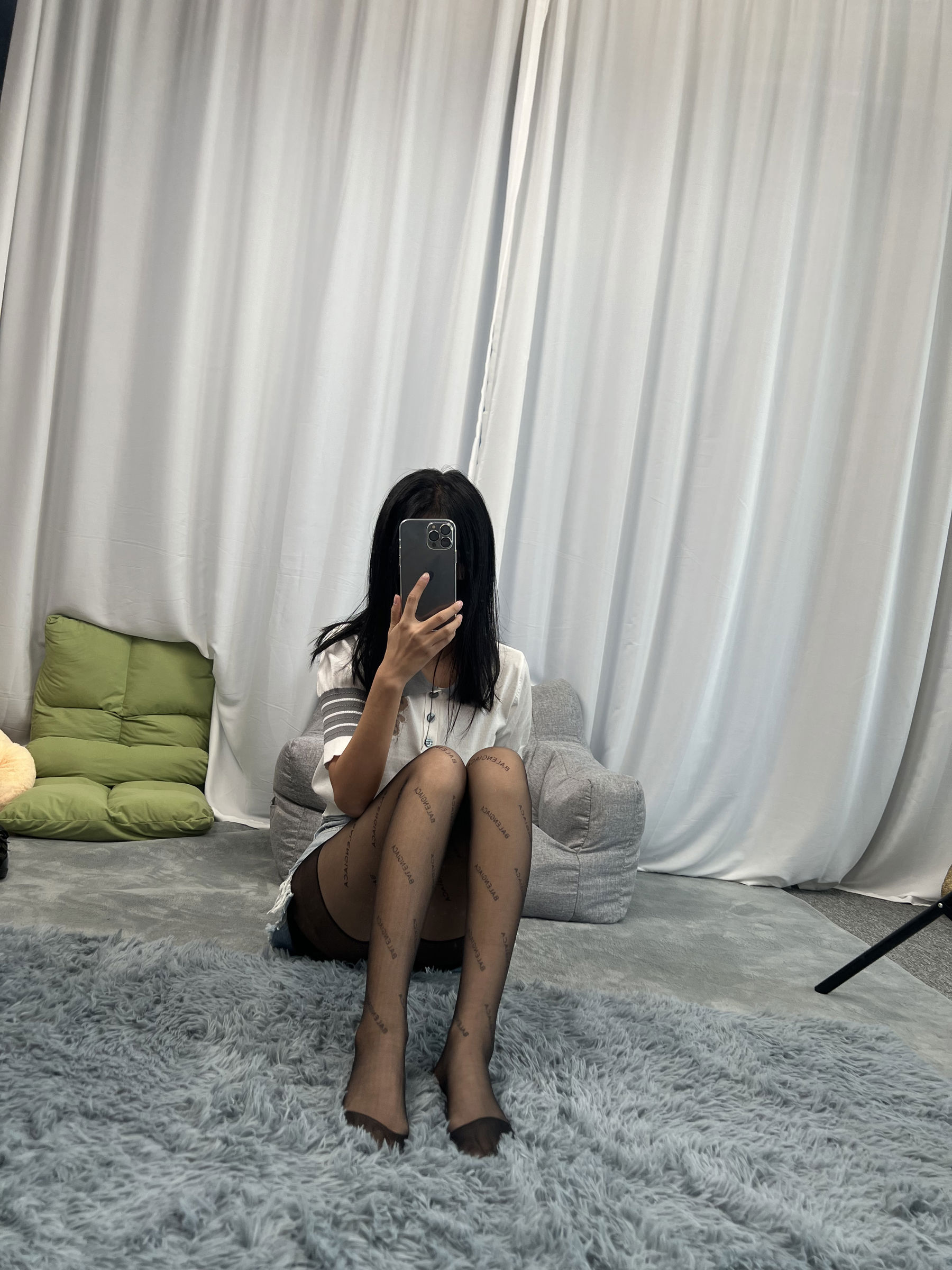 三禾摄影 No.061 字母黑丝 帆布鞋/(173P)