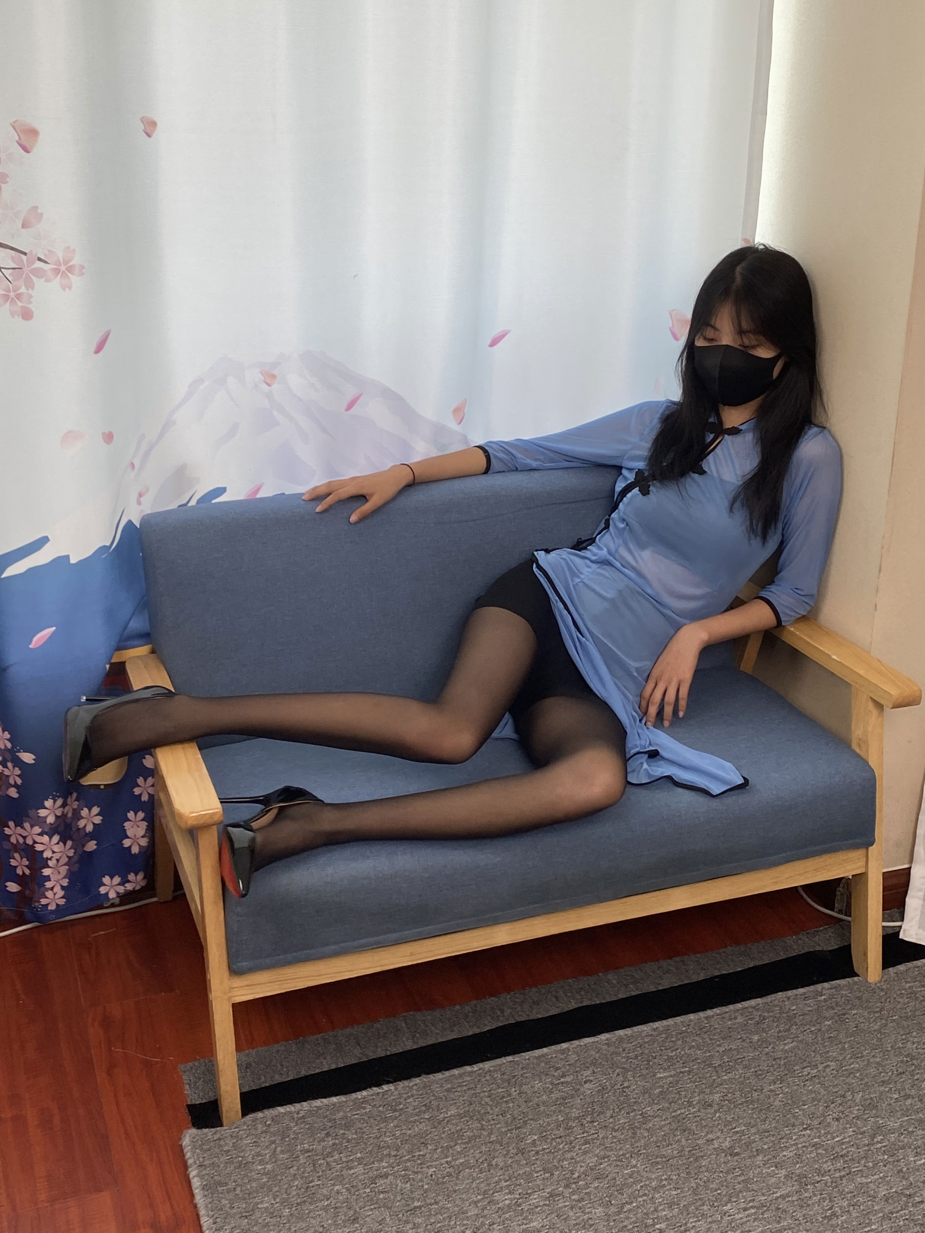 三禾摄影 No.064 薄丝旗袍 黑丝 高跟/(245P)