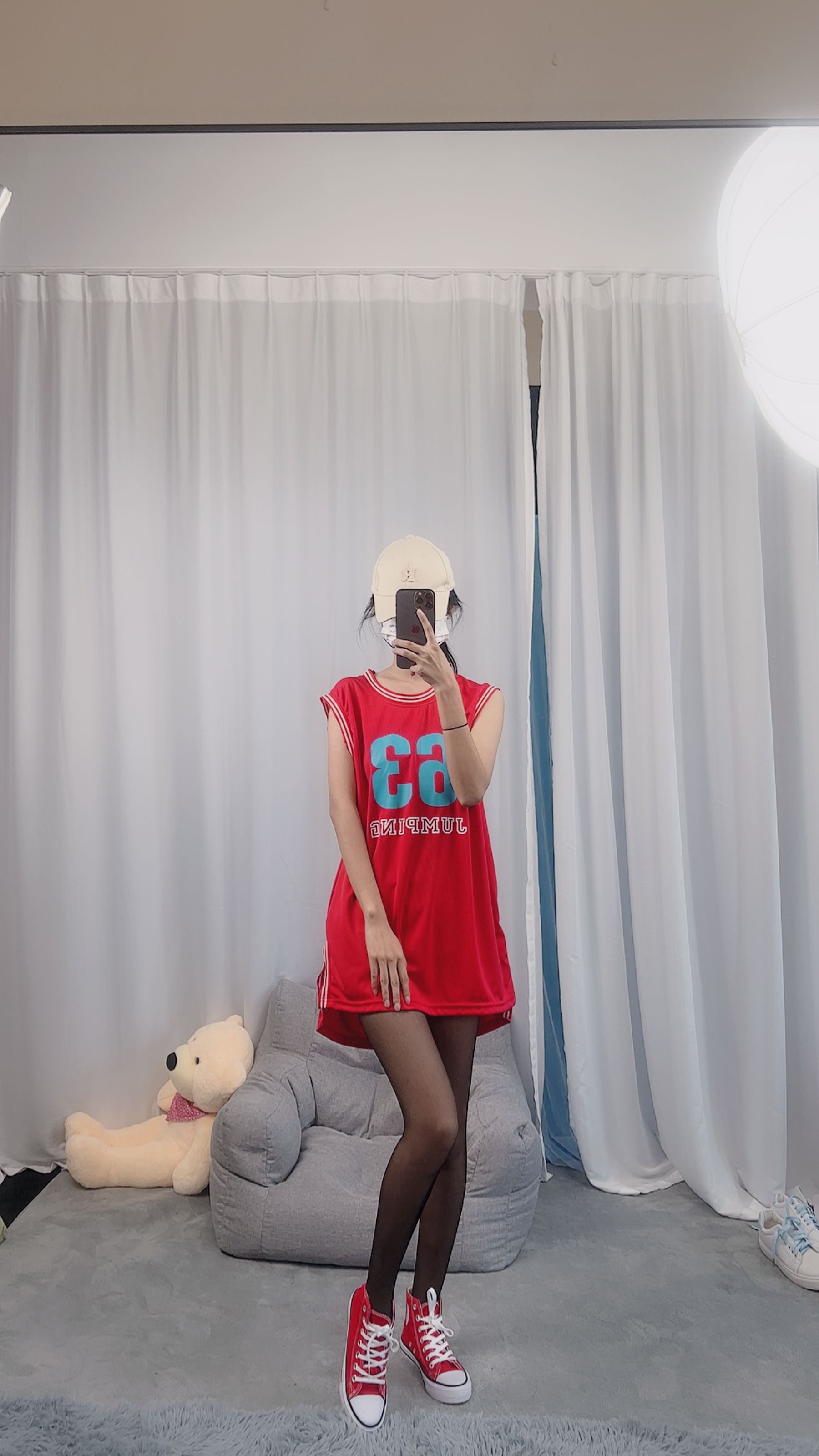 三禾摄影 No.059 篮球服 黑丝 帆布鞋 牛仔短裤/(121P)