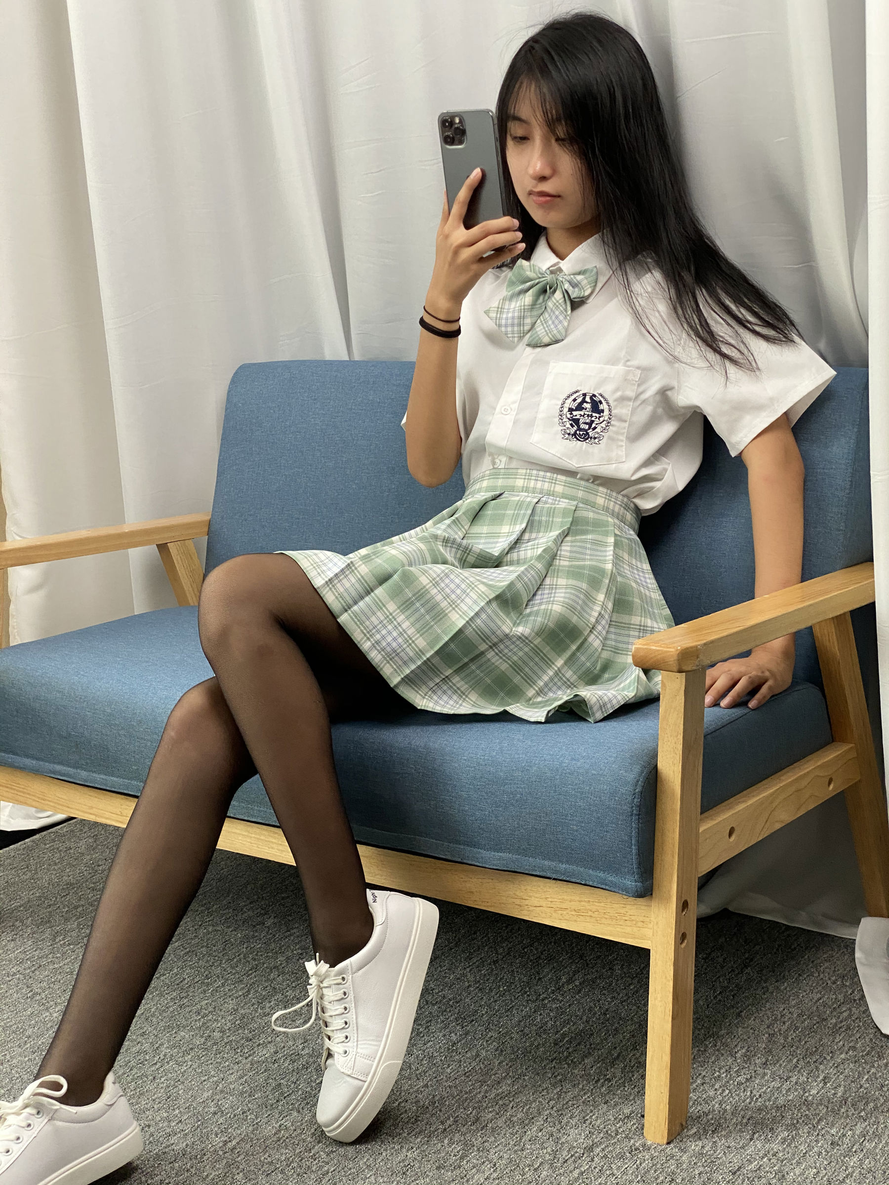 三禾摄影 No.063 JK套装 黑丝/(150P)