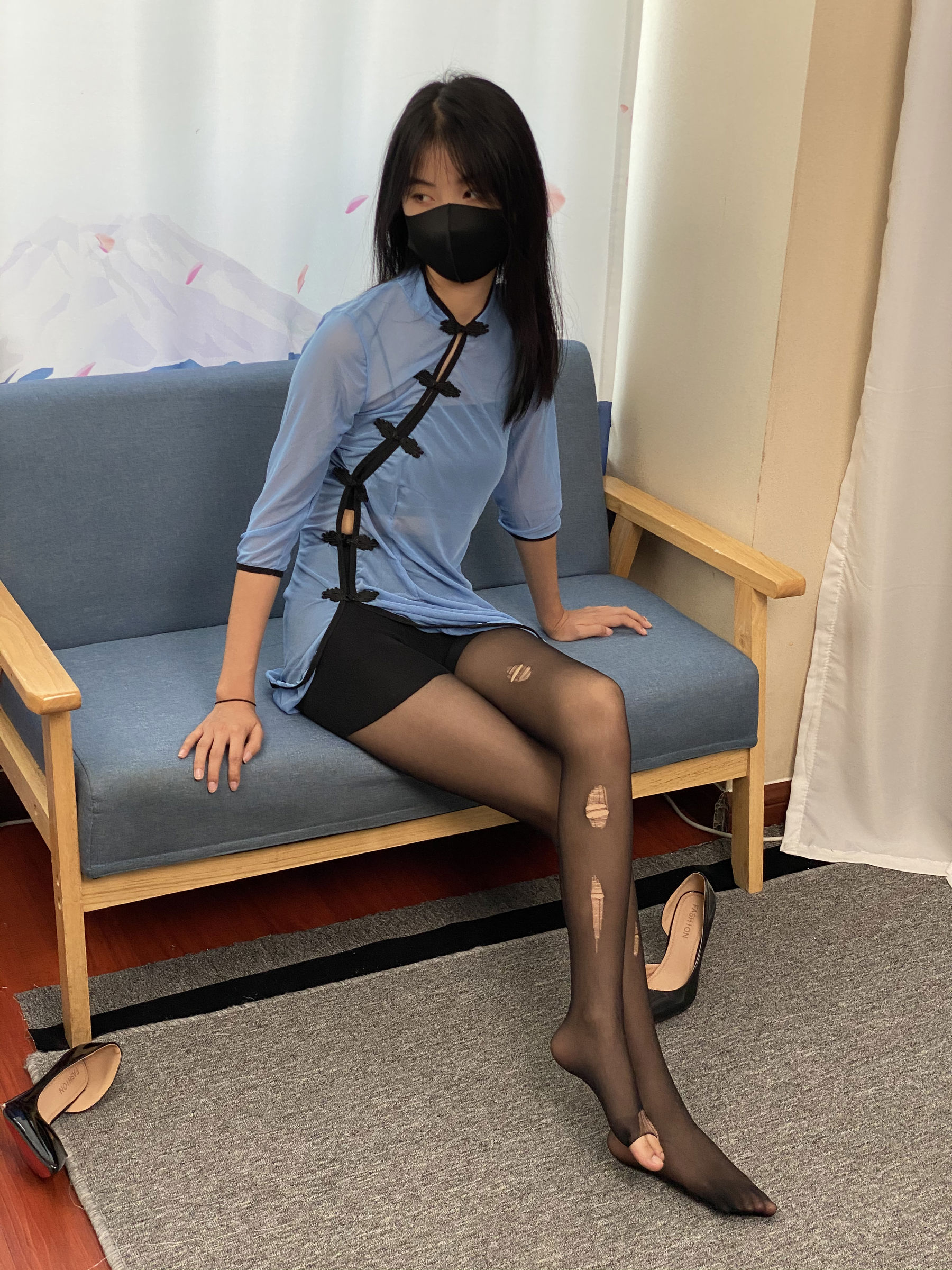 三禾摄影 No.064 薄丝旗袍 黑丝 高跟/(245P)