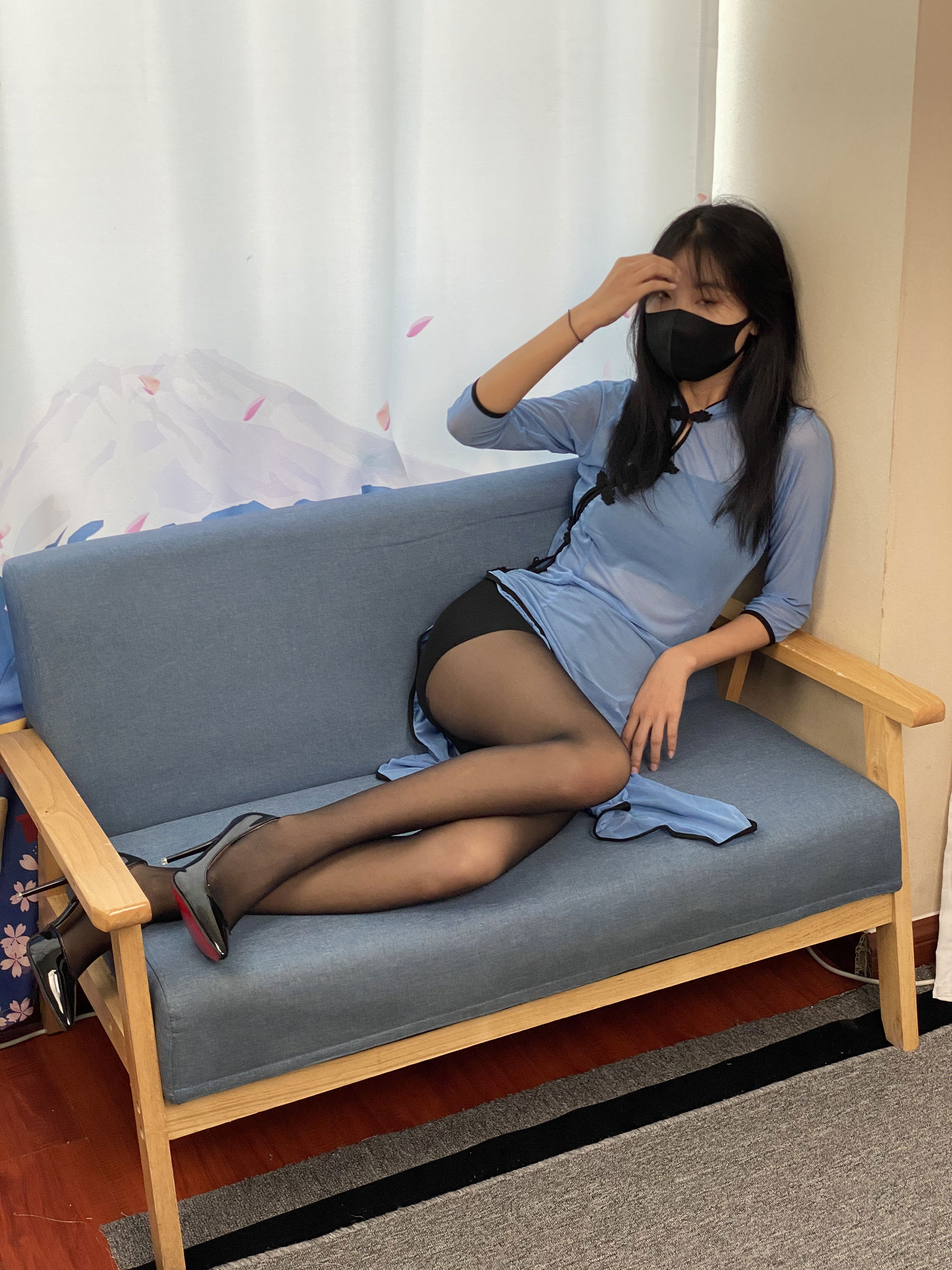 三禾摄影 No.064 薄丝旗袍 黑丝 高跟/(245P)