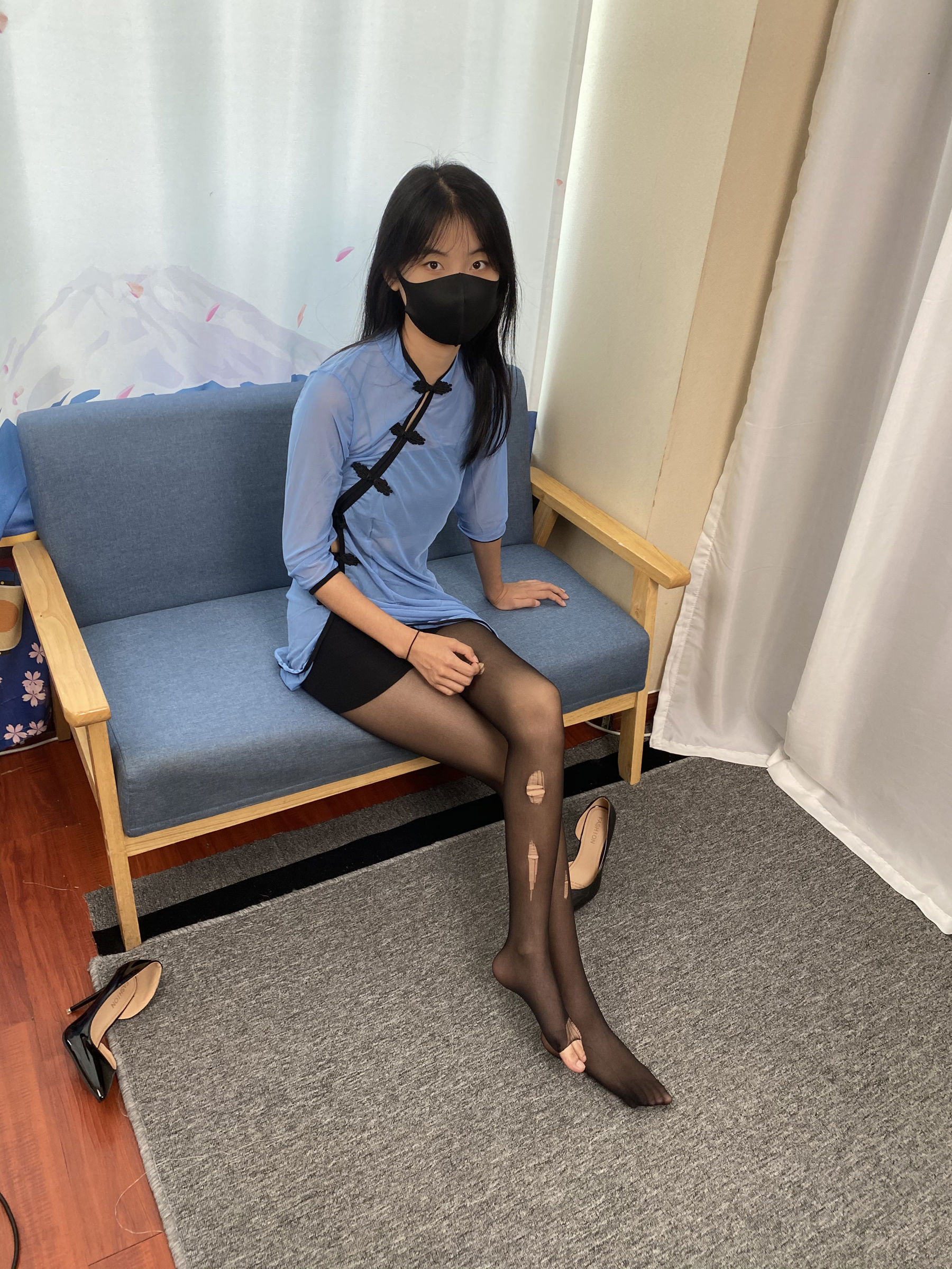 三禾摄影 No.064 薄丝旗袍 黑丝 高跟/(245P)