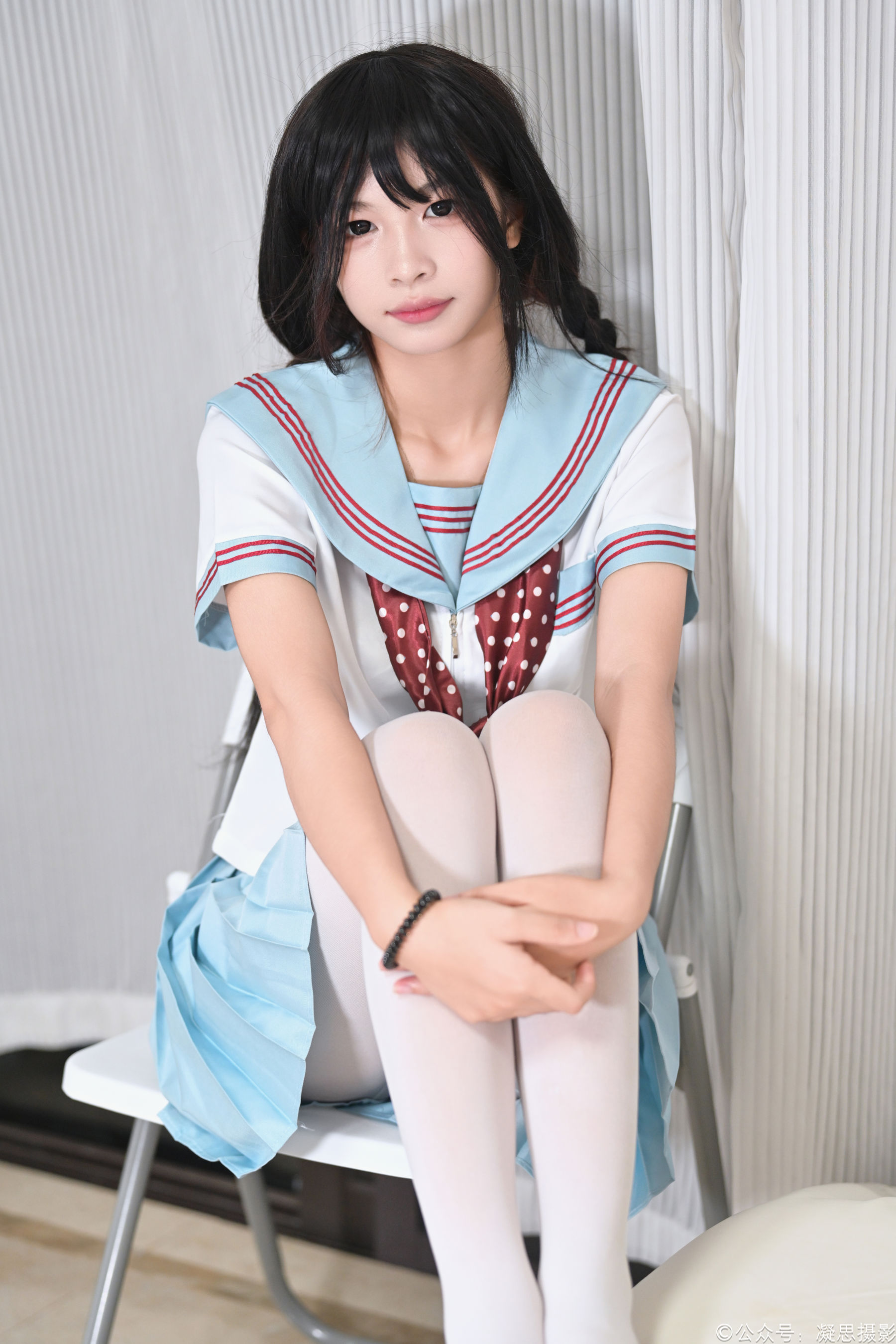 凝思摄影 No.053 沅沅 - jk制服、白丝、室内鞋/(140P)