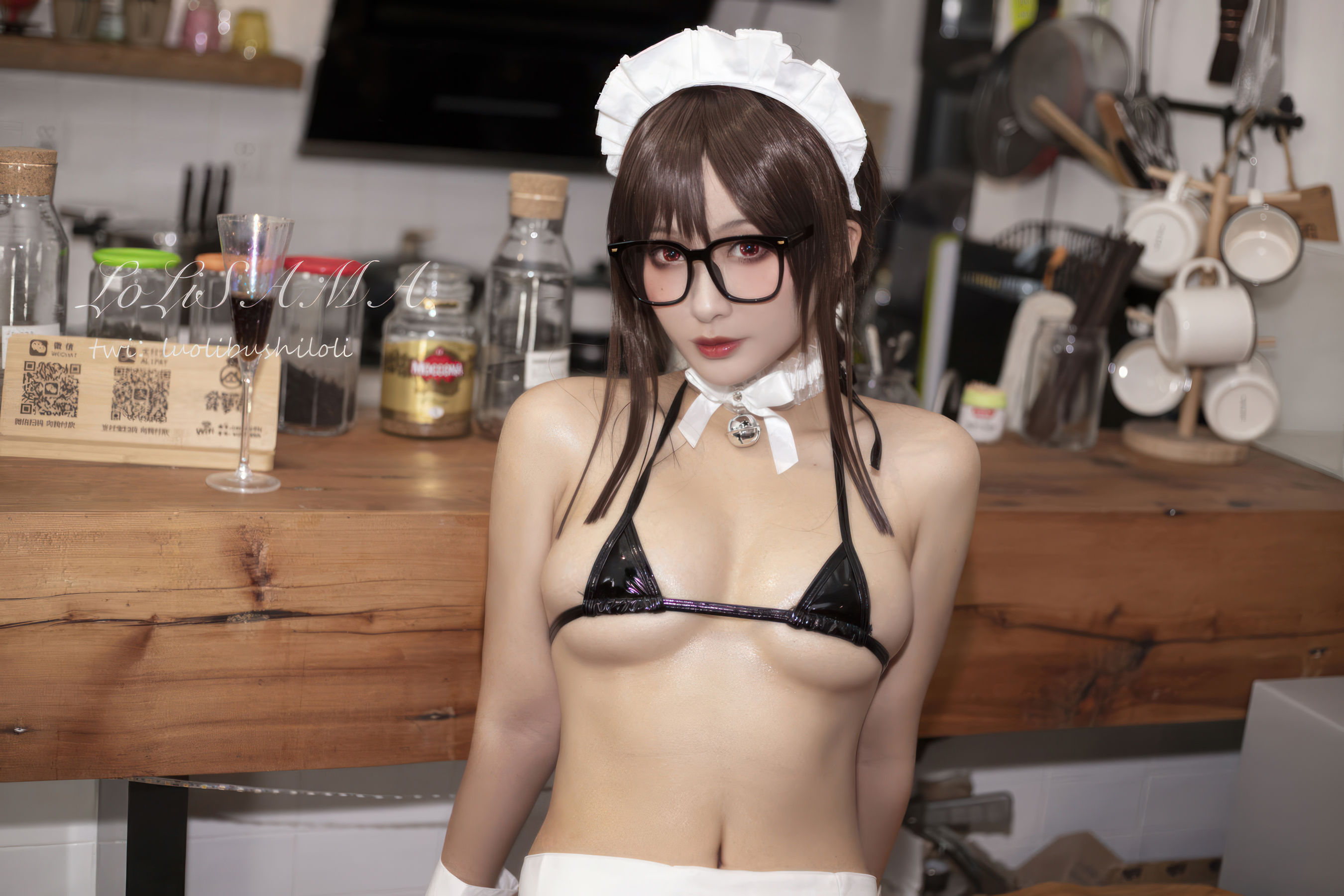 动漫博主 洛璃LoLiSAMA - 虞姬 女仆比基尼/(68P)