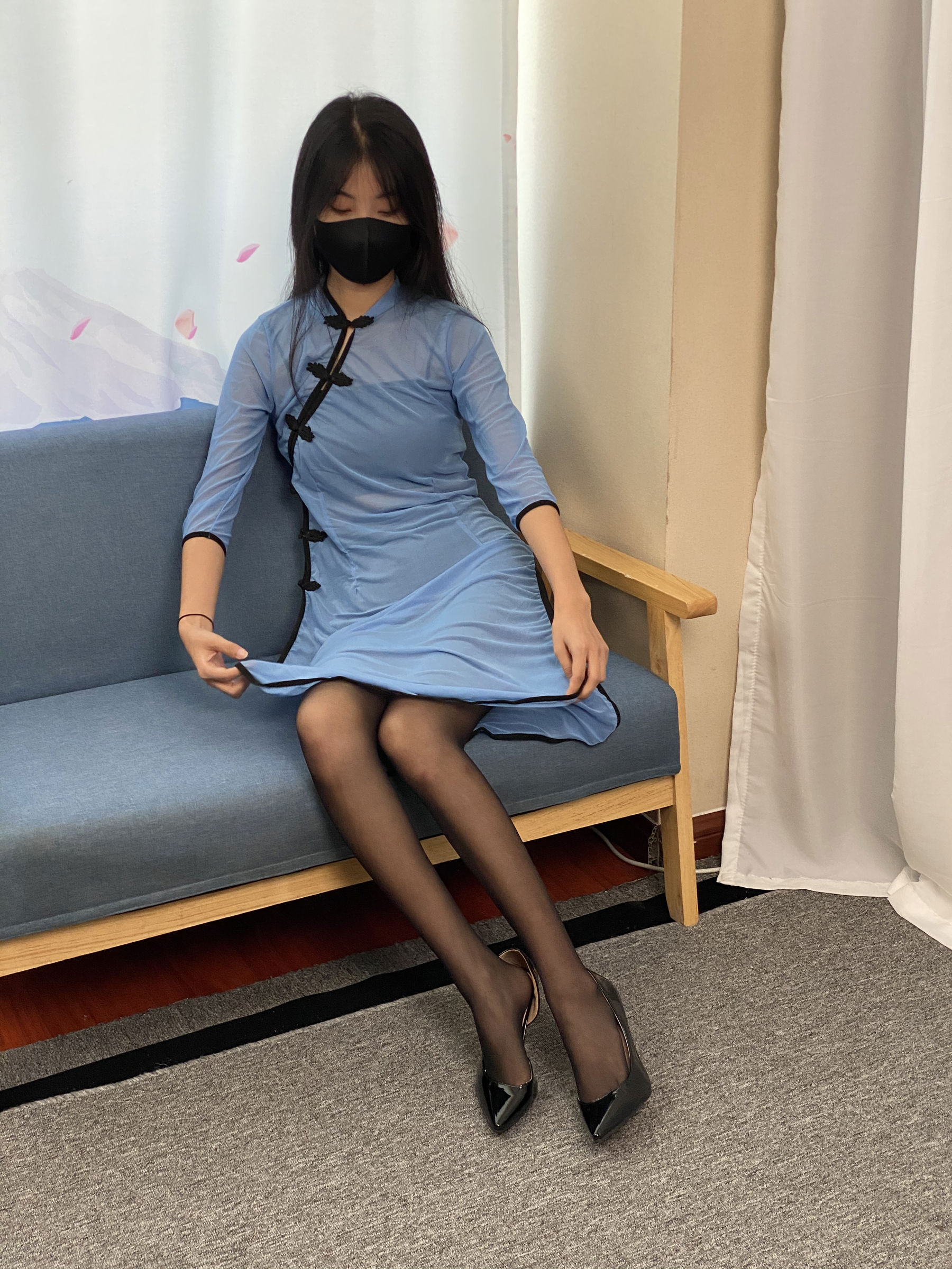 三禾摄影 No.064 薄丝旗袍 黑丝 高跟/(245P)
