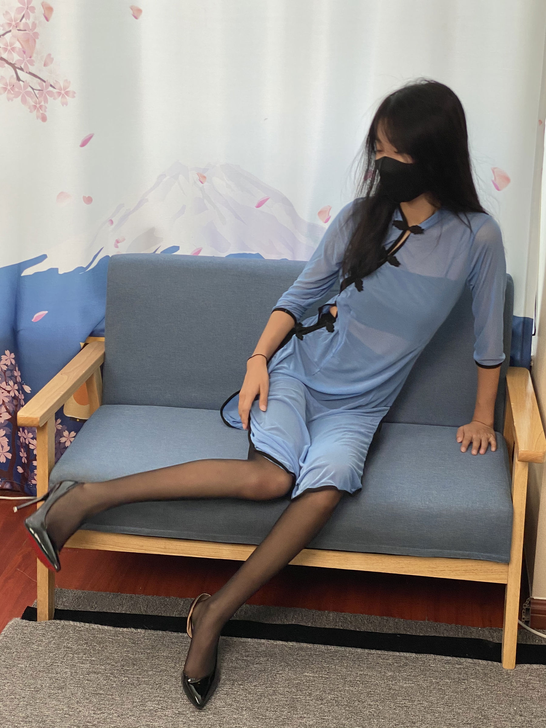 三禾摄影 No.064 薄丝旗袍 黑丝 高跟/(245P)