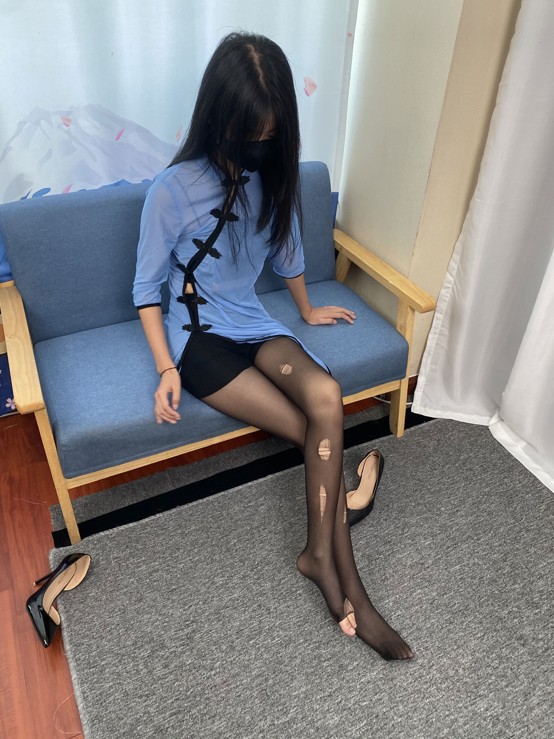 三禾摄影 No.064 薄丝旗袍 黑丝 高跟/(245P)