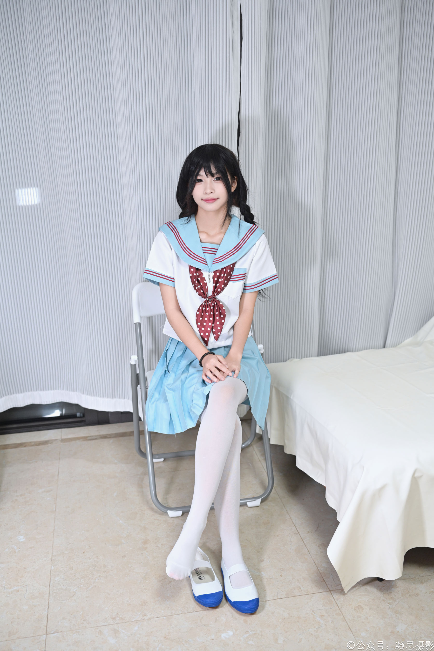 凝思摄影 No.053 沅沅 - jk制服、白丝、室内鞋/(140P)