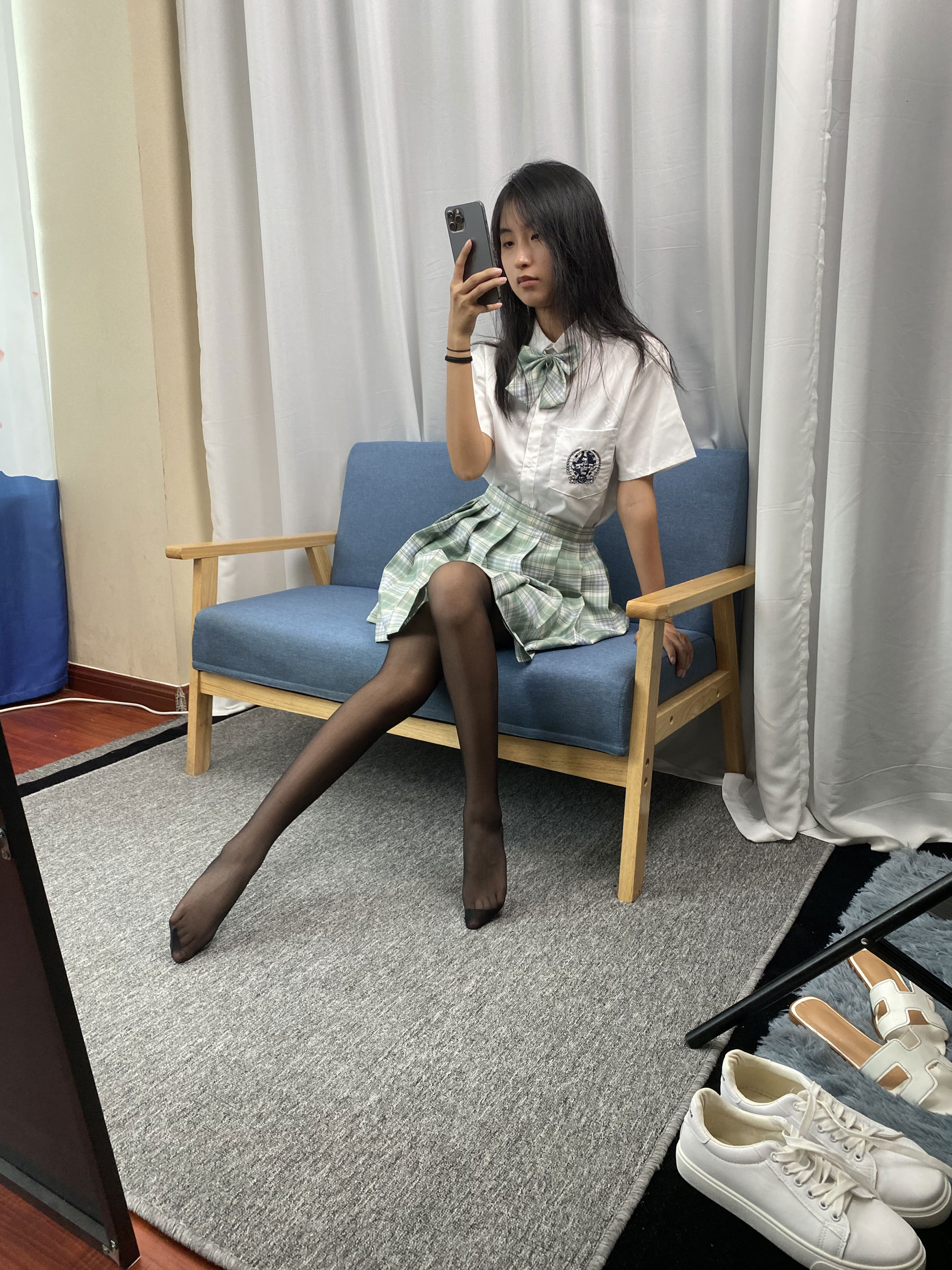三禾摄影 No.063 JK套装 黑丝/(150P)