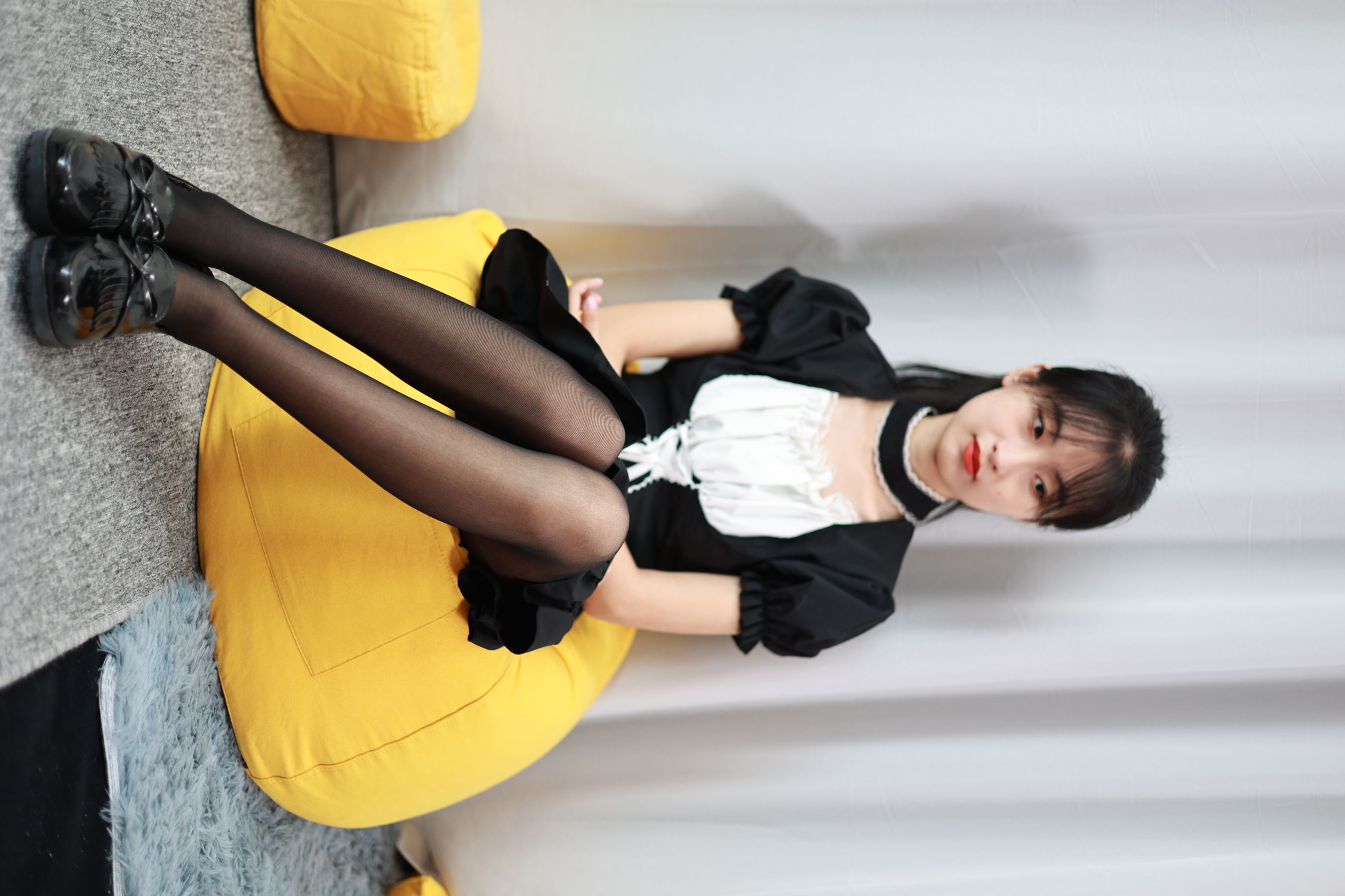 三禾摄影 No.053 女仆装 黑丝 小皮鞋/(177P)