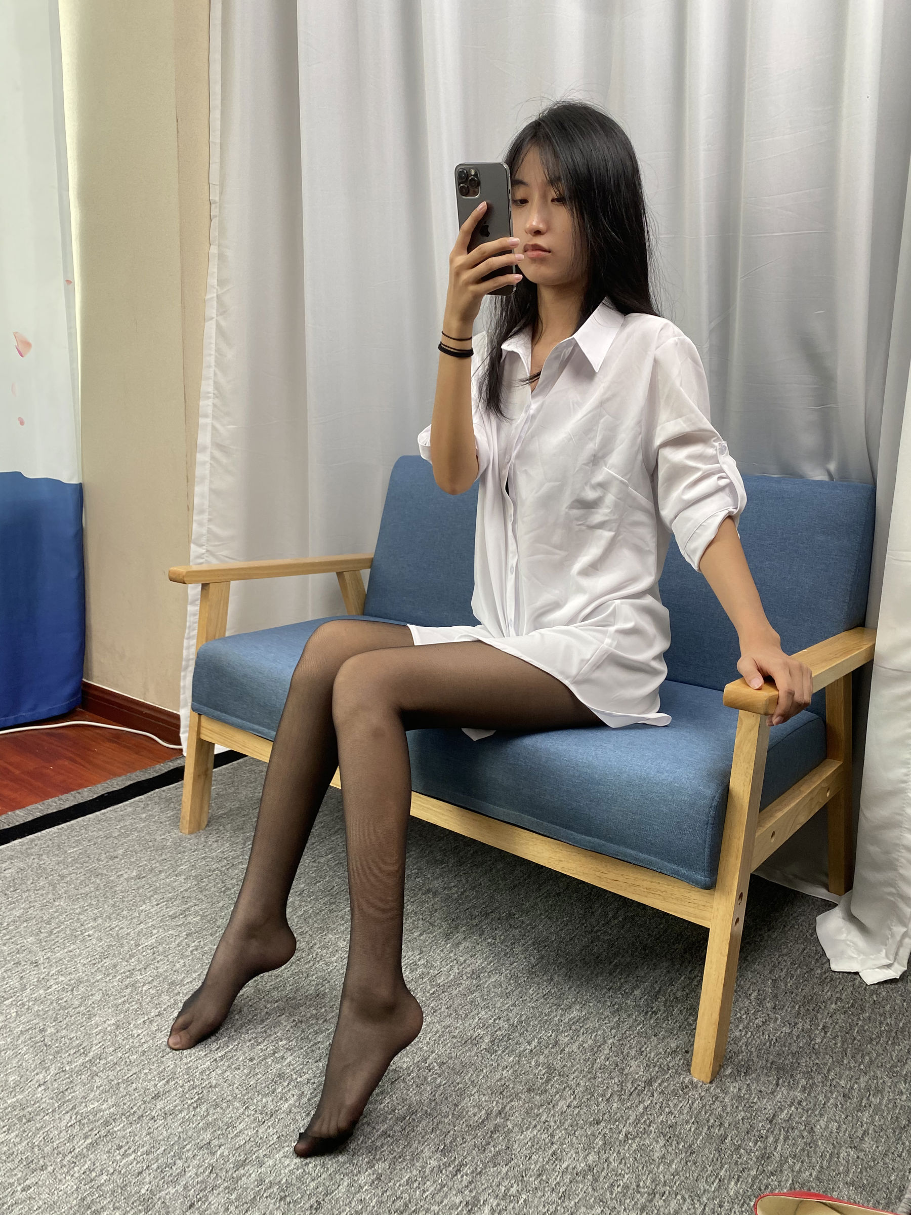 三禾摄影 No.051 白衬衣 黑丝 高跟/(128P)