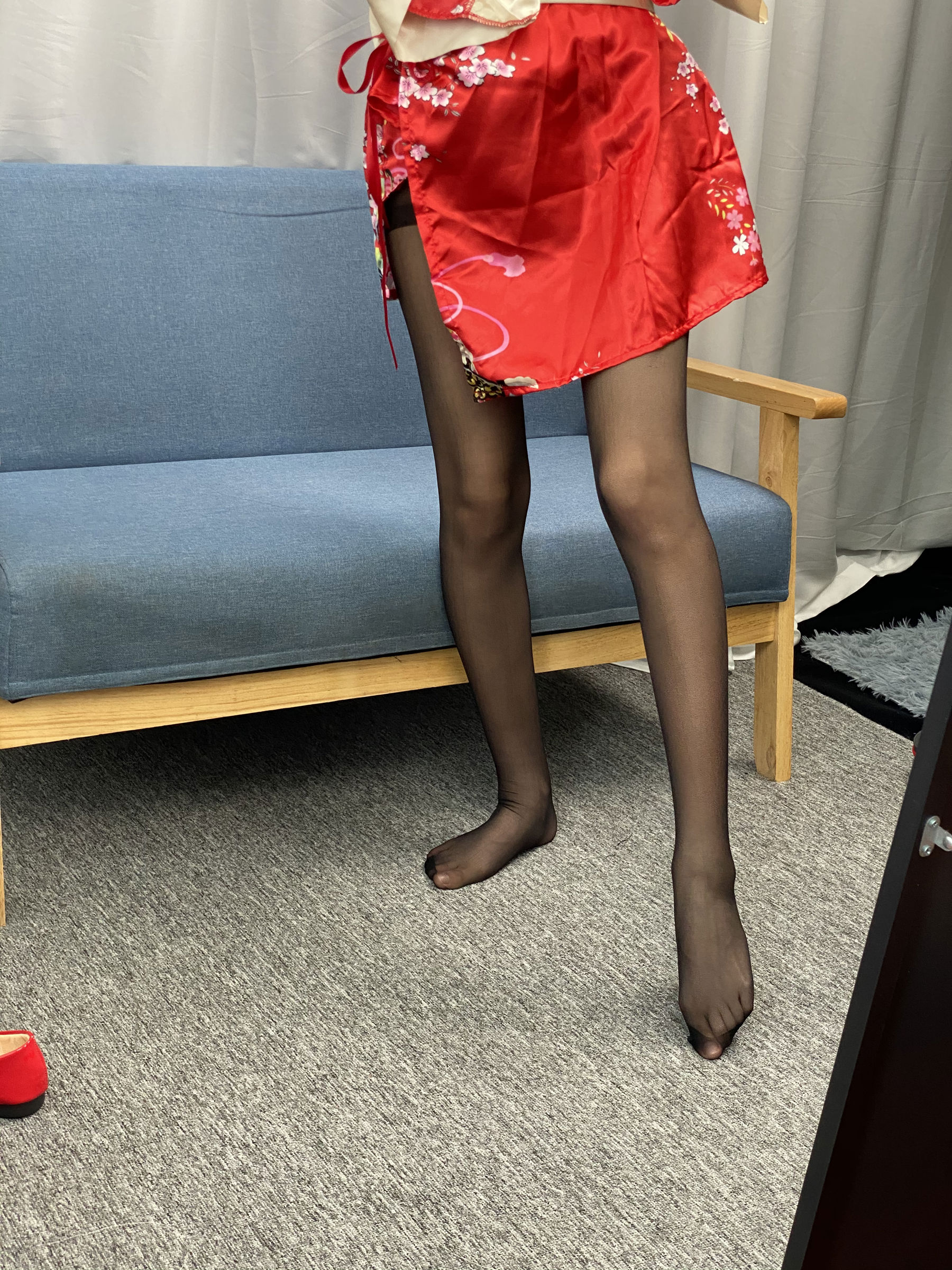 三禾摄影 No.052 和服 黑丝 肉丝 平底鞋/(226P)