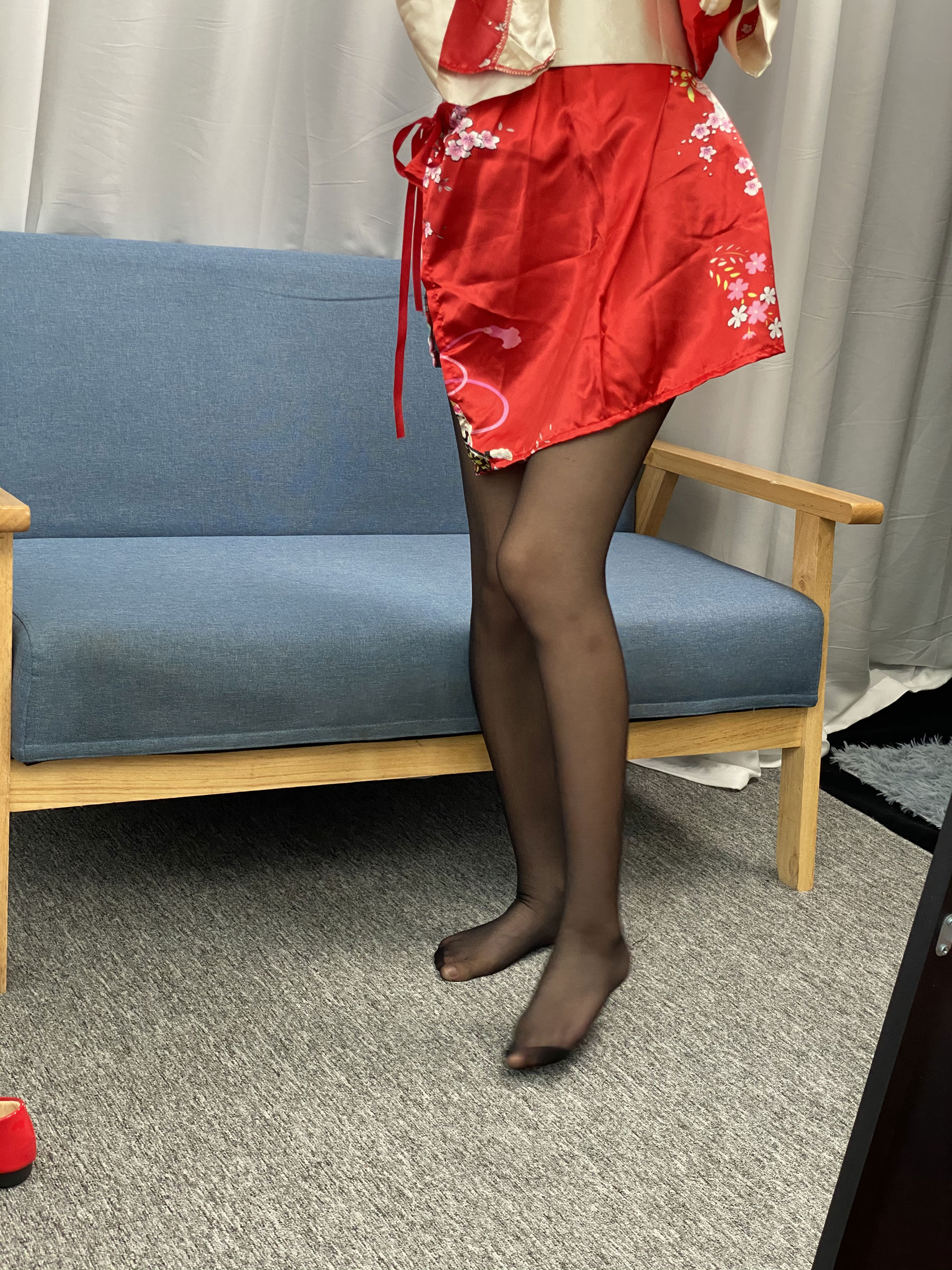 三禾摄影 No.052 和服 黑丝 肉丝 平底鞋/(226P)