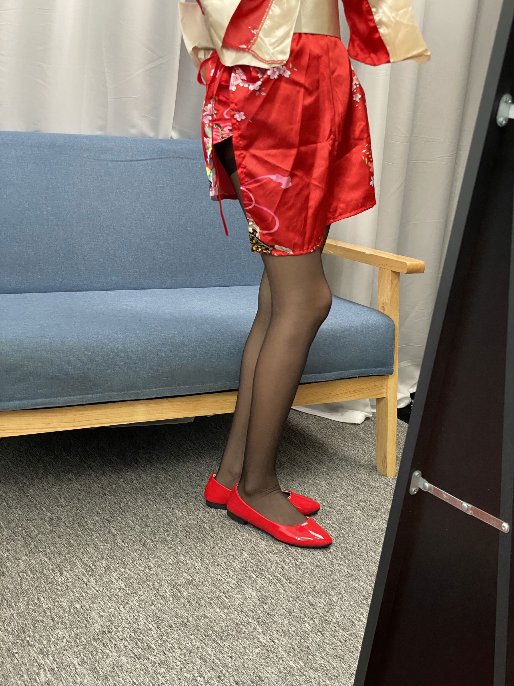 三禾摄影 No.052 和服 黑丝 肉丝 平底鞋/(226P)