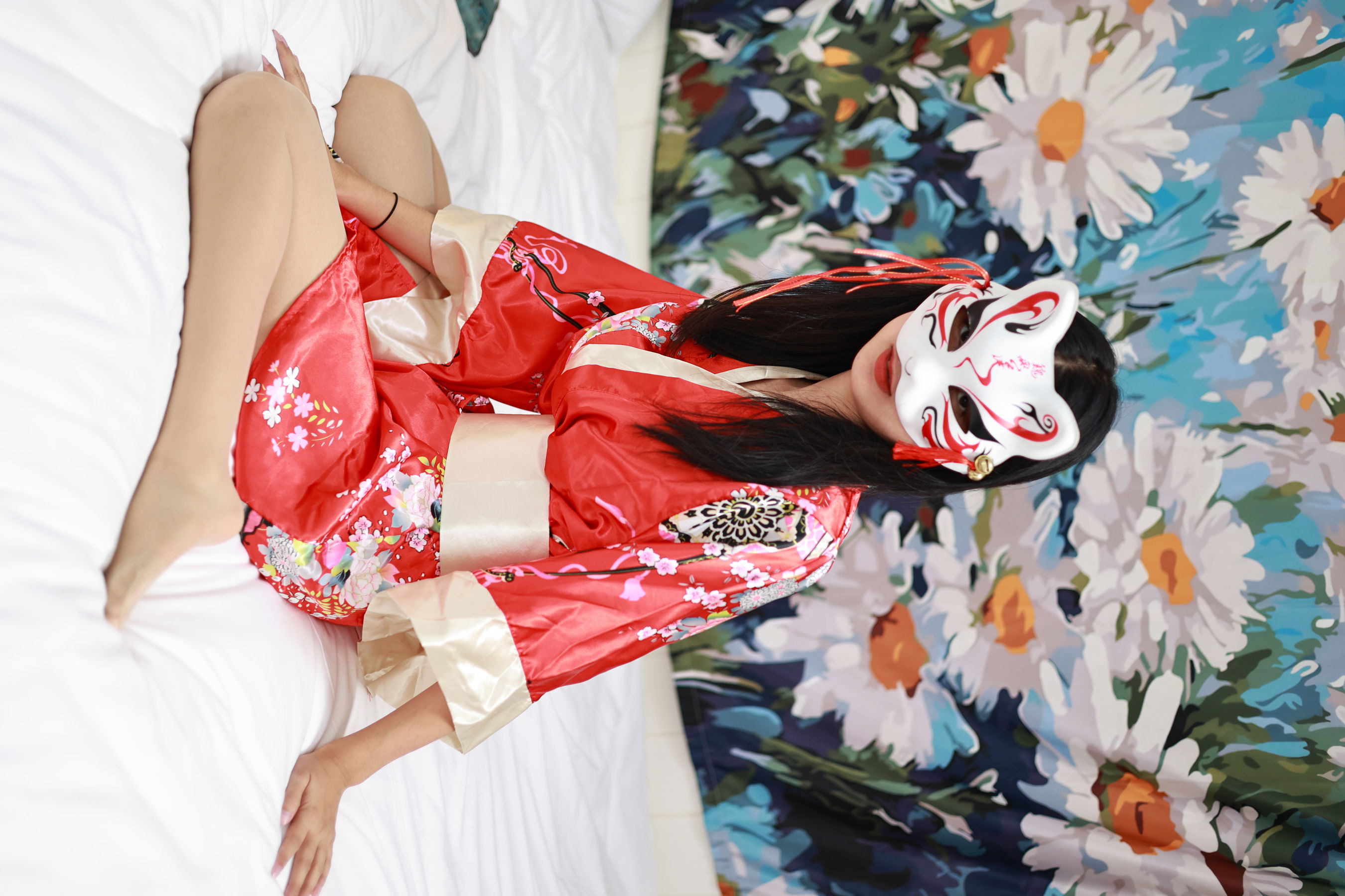 三禾摄影 No.052 和服 黑丝 肉丝 平底鞋/(226P)