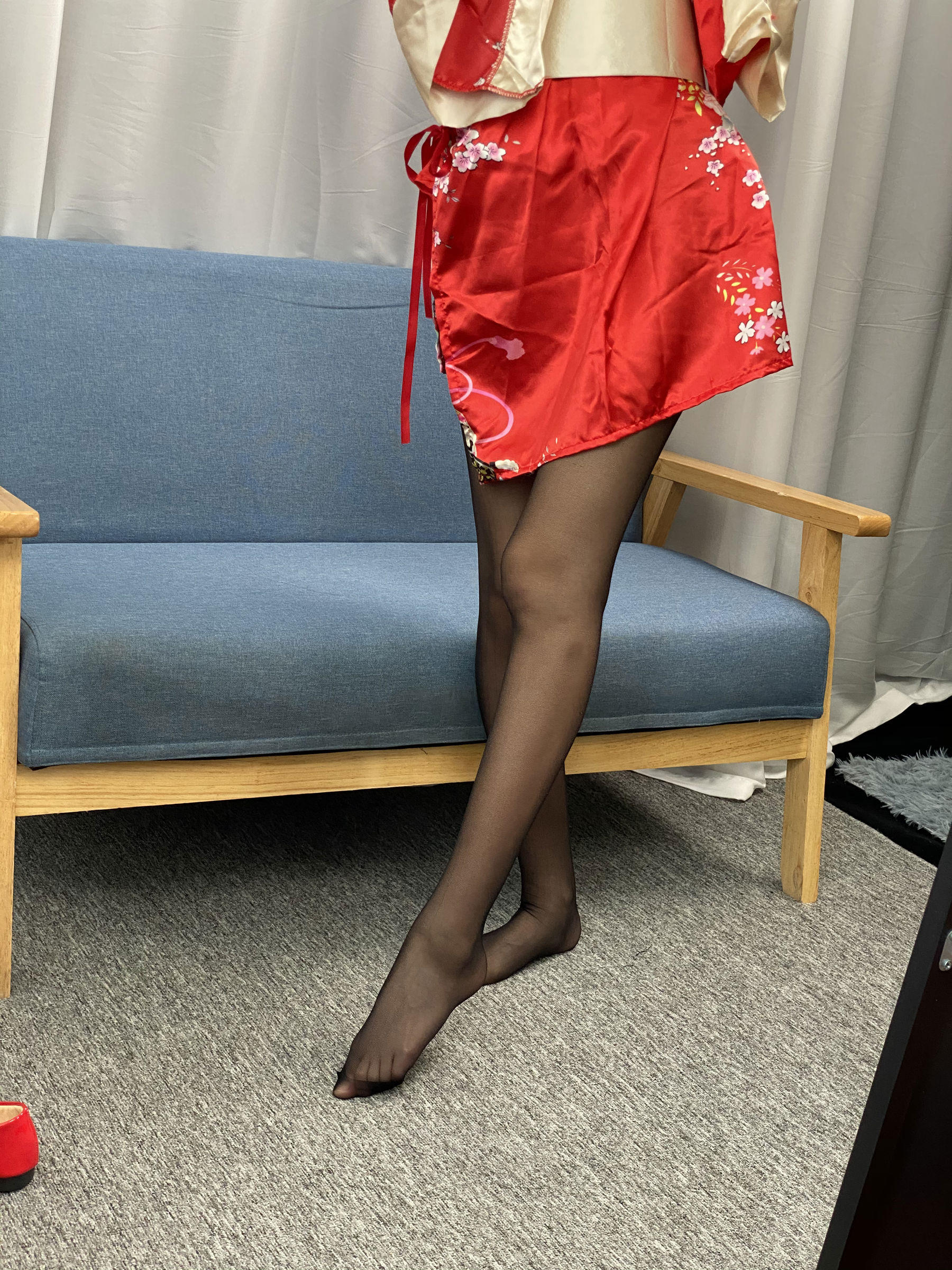 三禾摄影 No.052 和服 黑丝 肉丝 平底鞋/(226P)