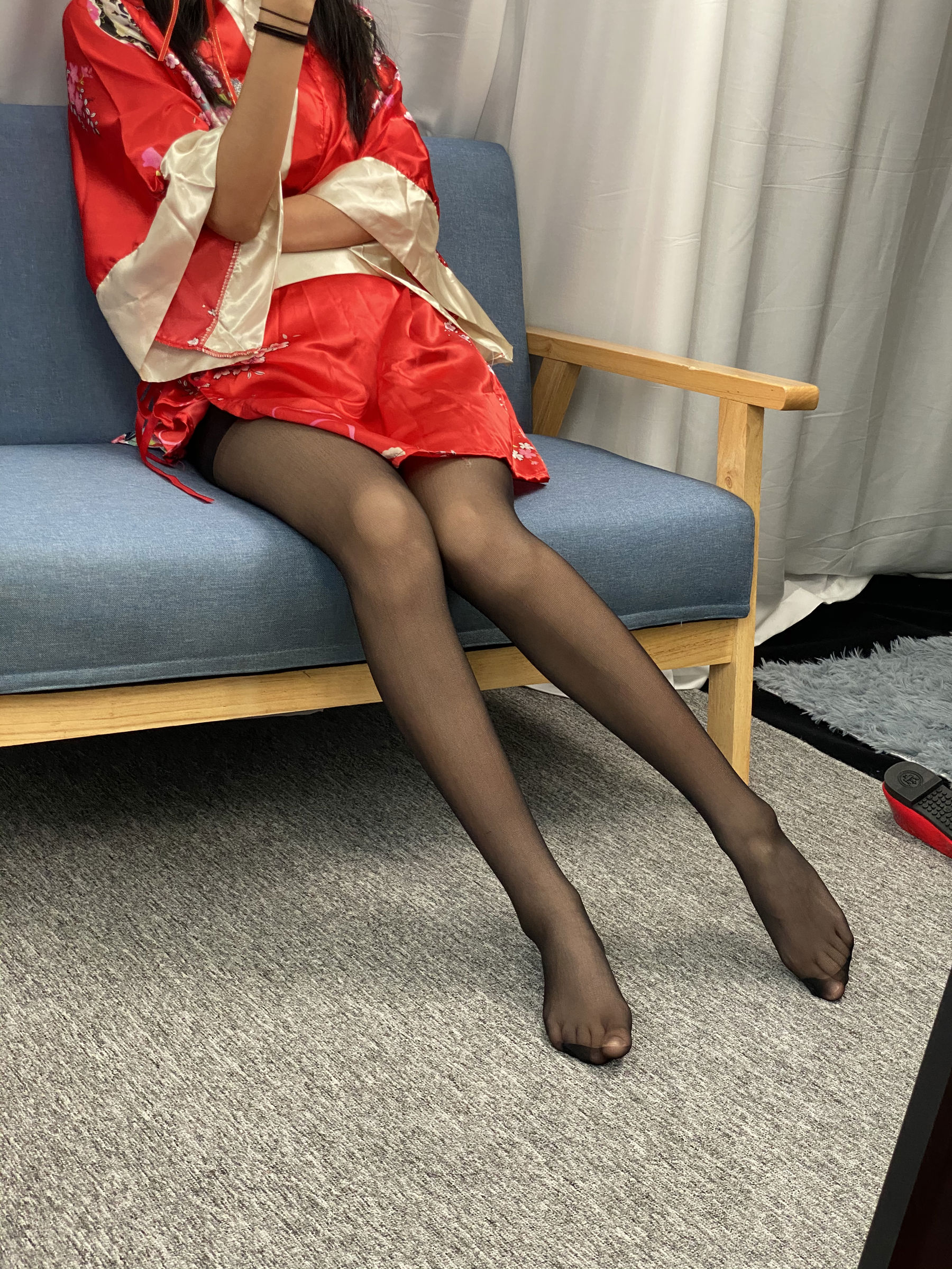 三禾摄影 No.052 和服 黑丝 肉丝 平底鞋/(226P)