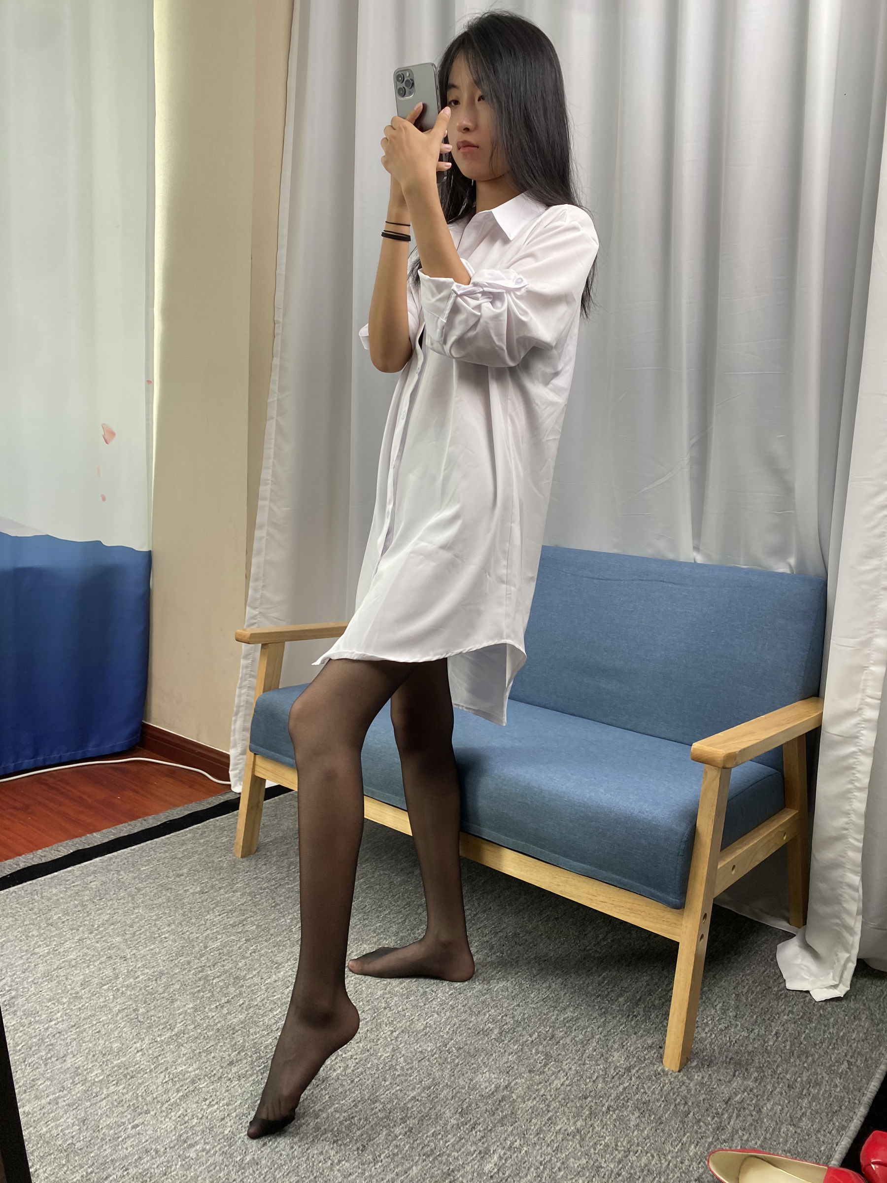 三禾摄影 No.051 白衬衣 黑丝 高跟/(128P)