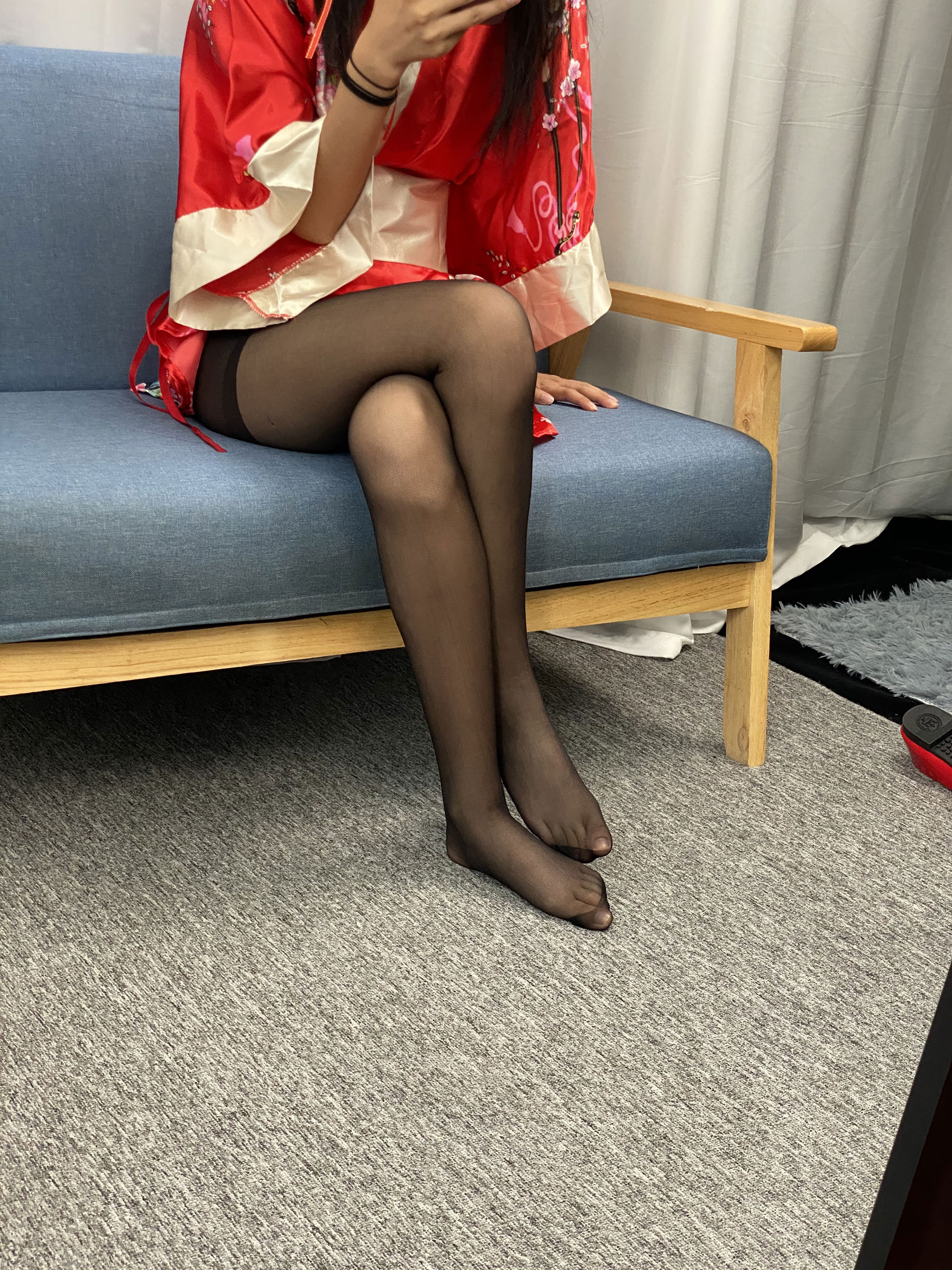 三禾摄影 No.052 和服 黑丝 肉丝 平底鞋/(226P)