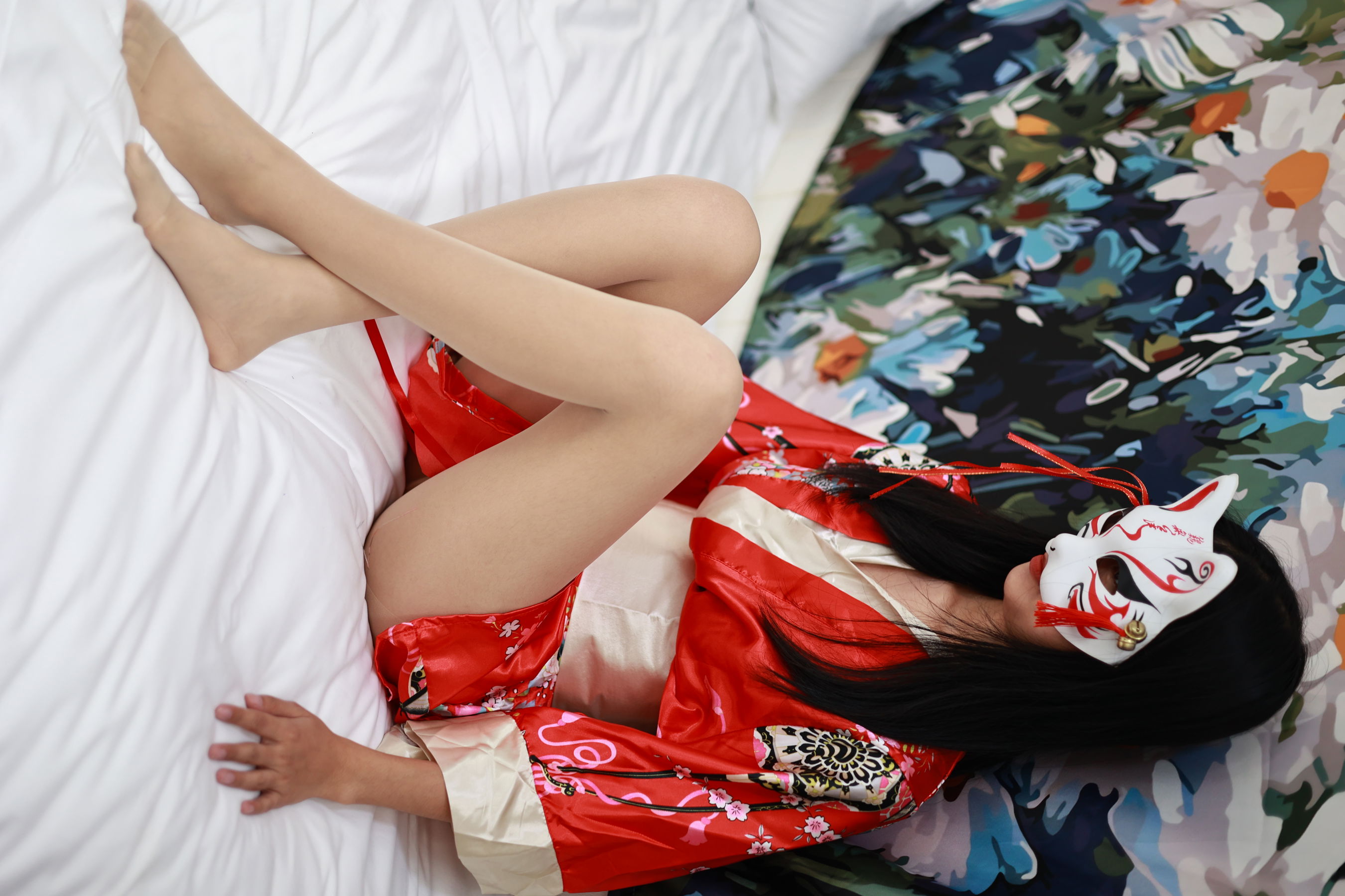 三禾摄影 No.052 和服 黑丝 肉丝 平底鞋/(226P)