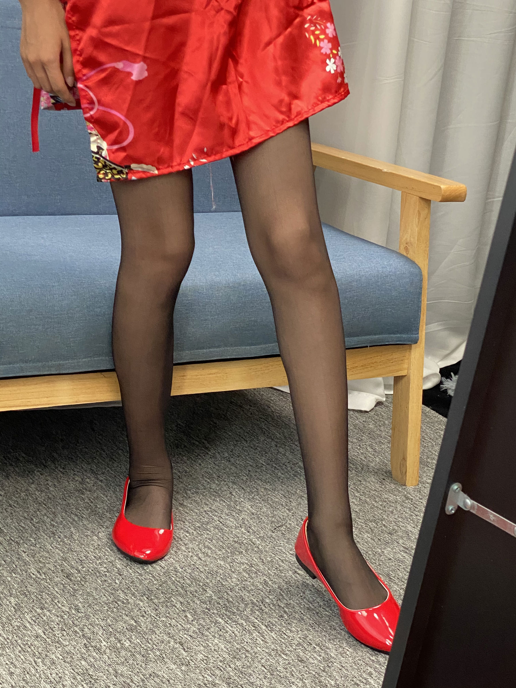 三禾摄影 No.052 和服 黑丝 肉丝 平底鞋/(226P)
