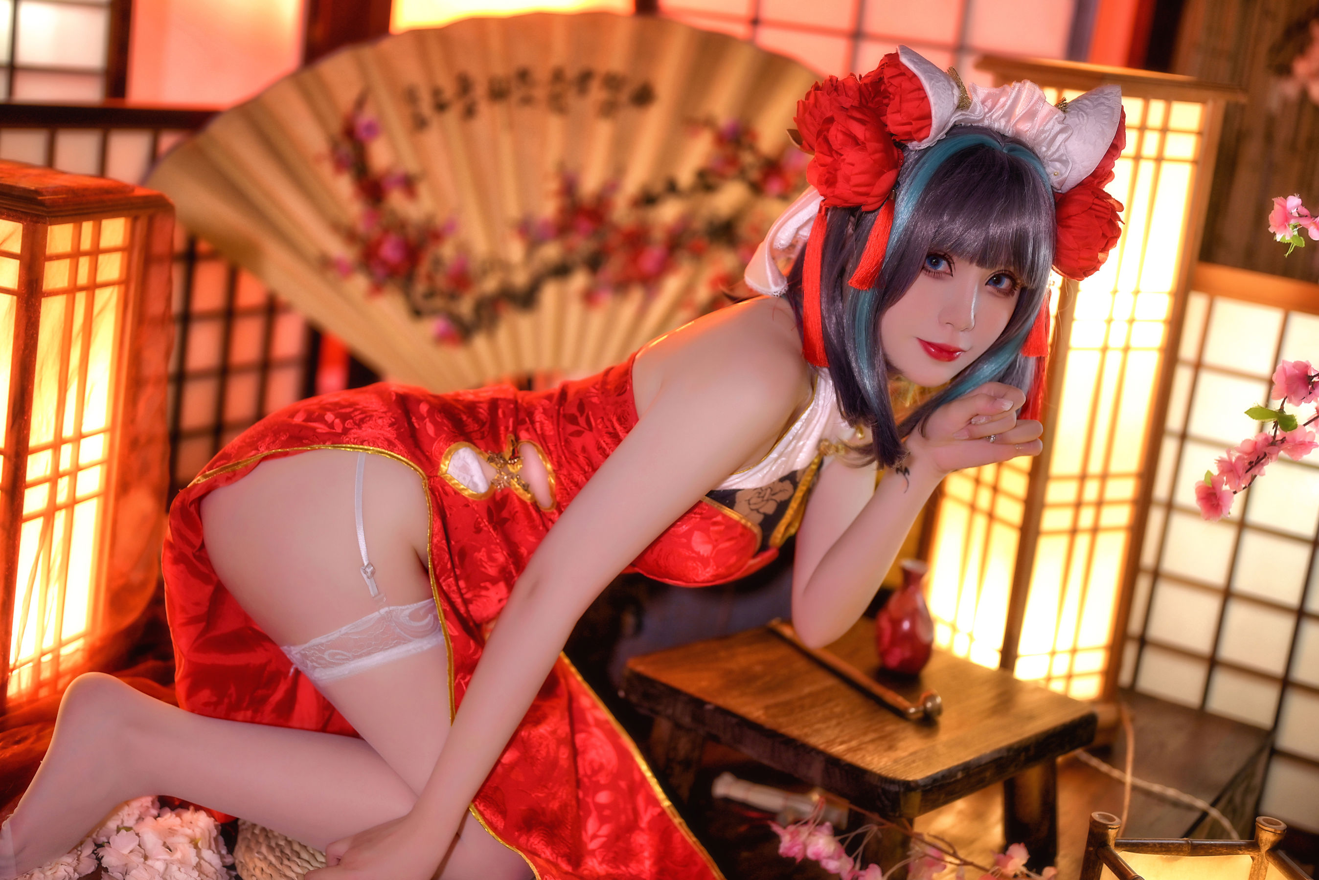 Gallery - Zyra秋 - 碧蓝航线 柴郡 红旗袍 - 图库库 - image 3