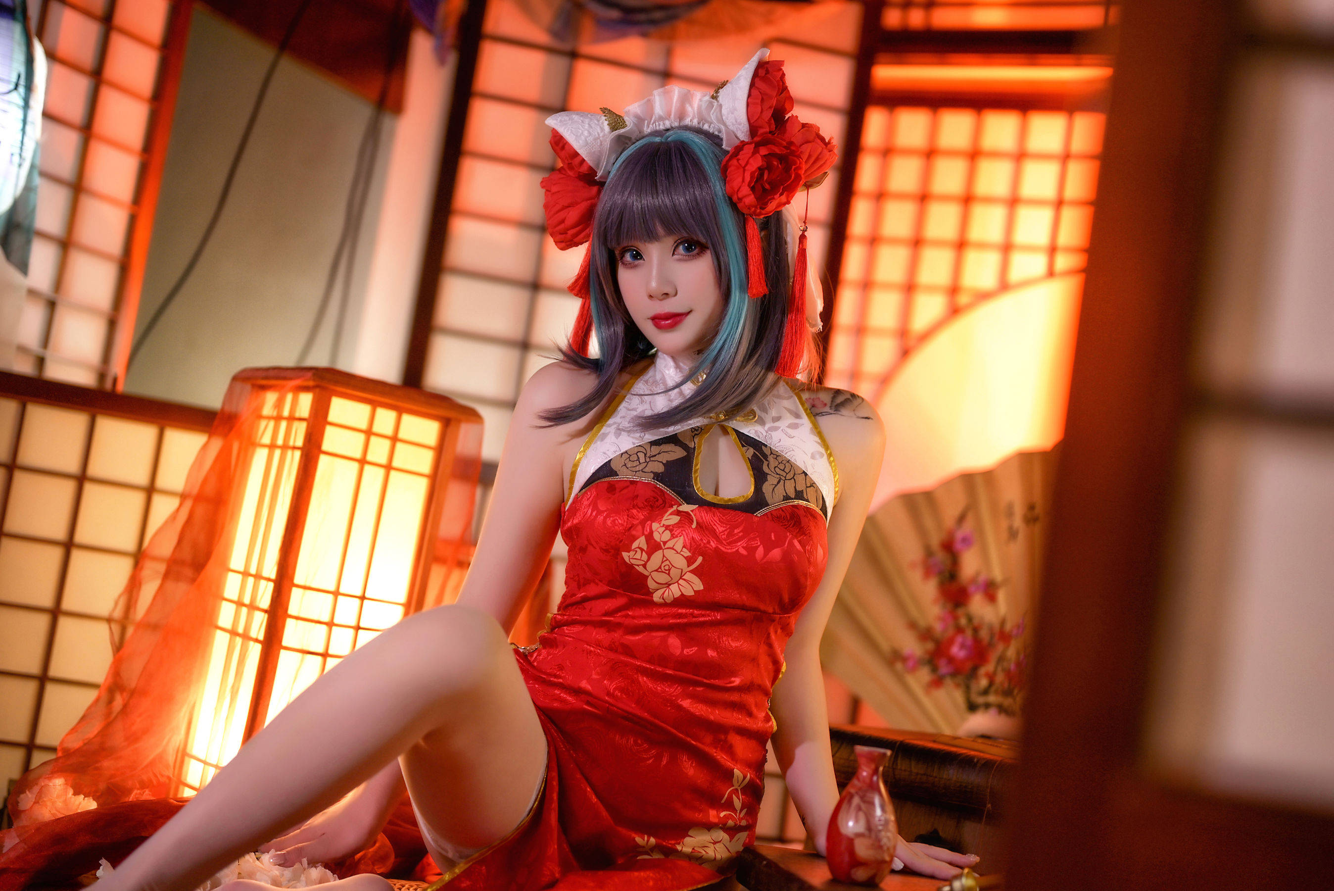 Gallery - Zyra秋 - 碧蓝航线 柴郡 红旗袍 - 图库库 - image 8
